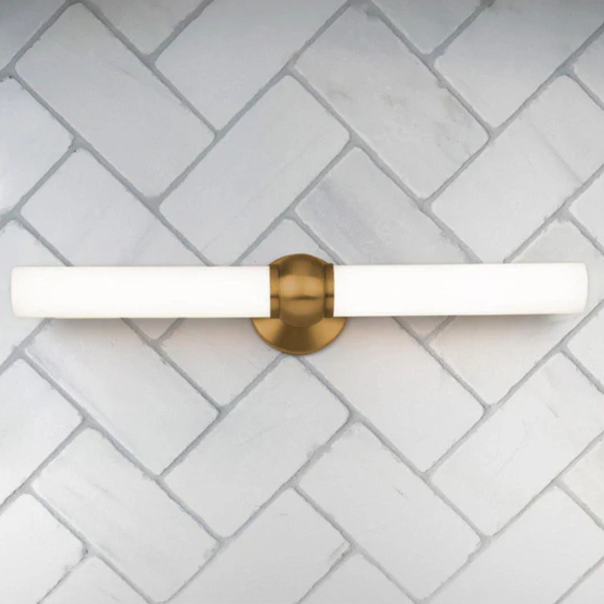 Juliet 27" LED Bathroom Vanity, Aged Brass Finish - Bees Lighting