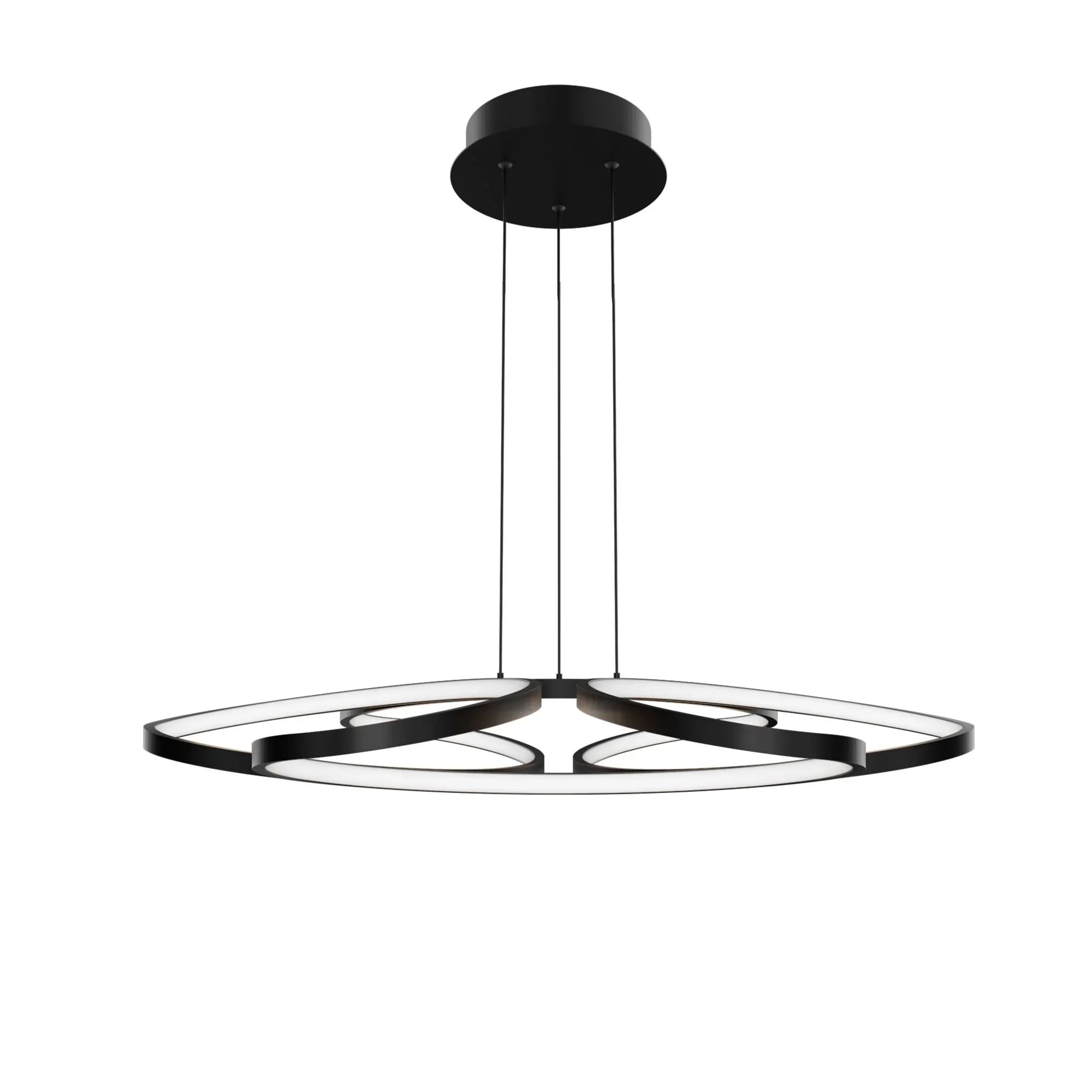 Klover 32" LED Pendant, 4CCT, Black Finish