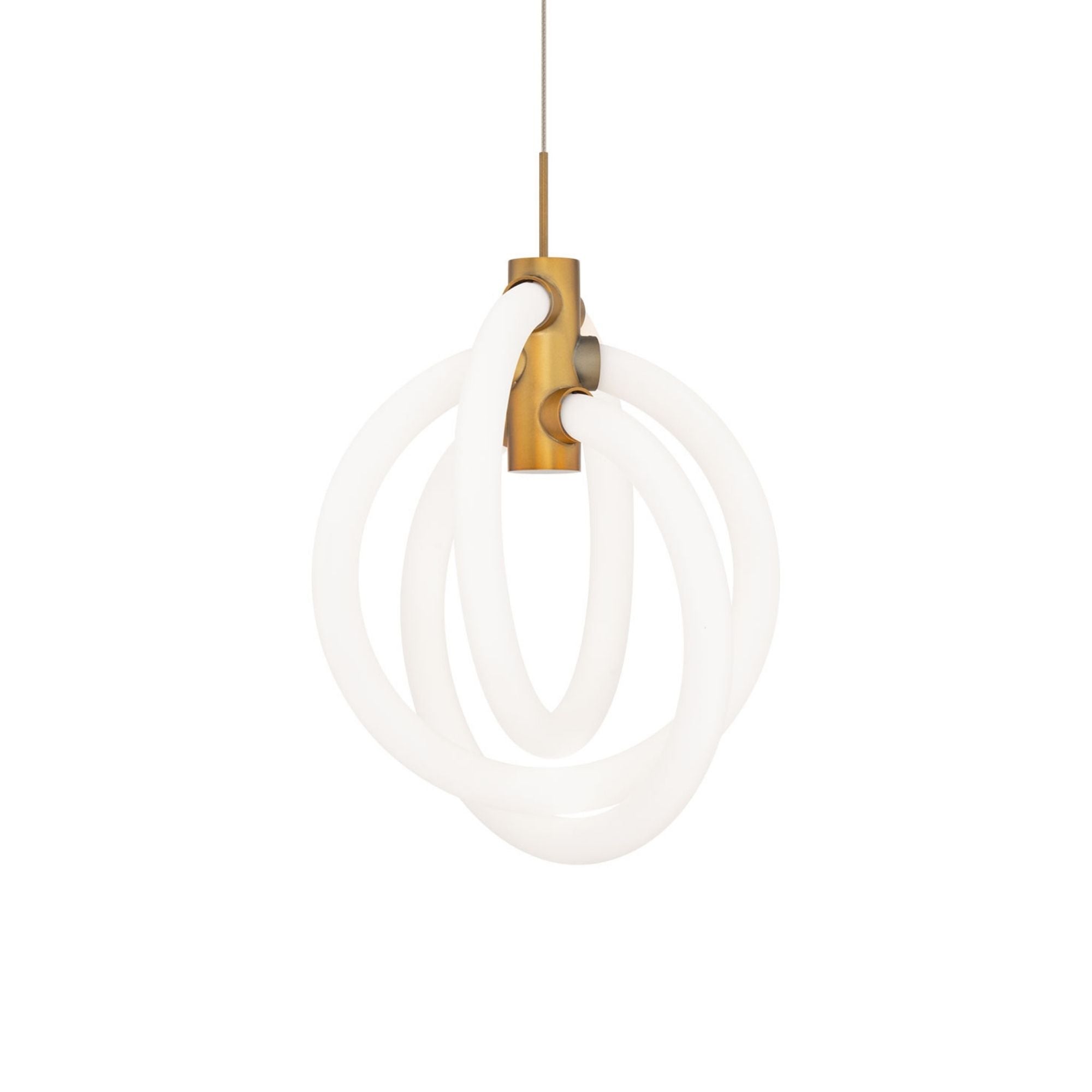 Knot 13" LED Mini Pendant, 4CCT, Aged Brass Finish