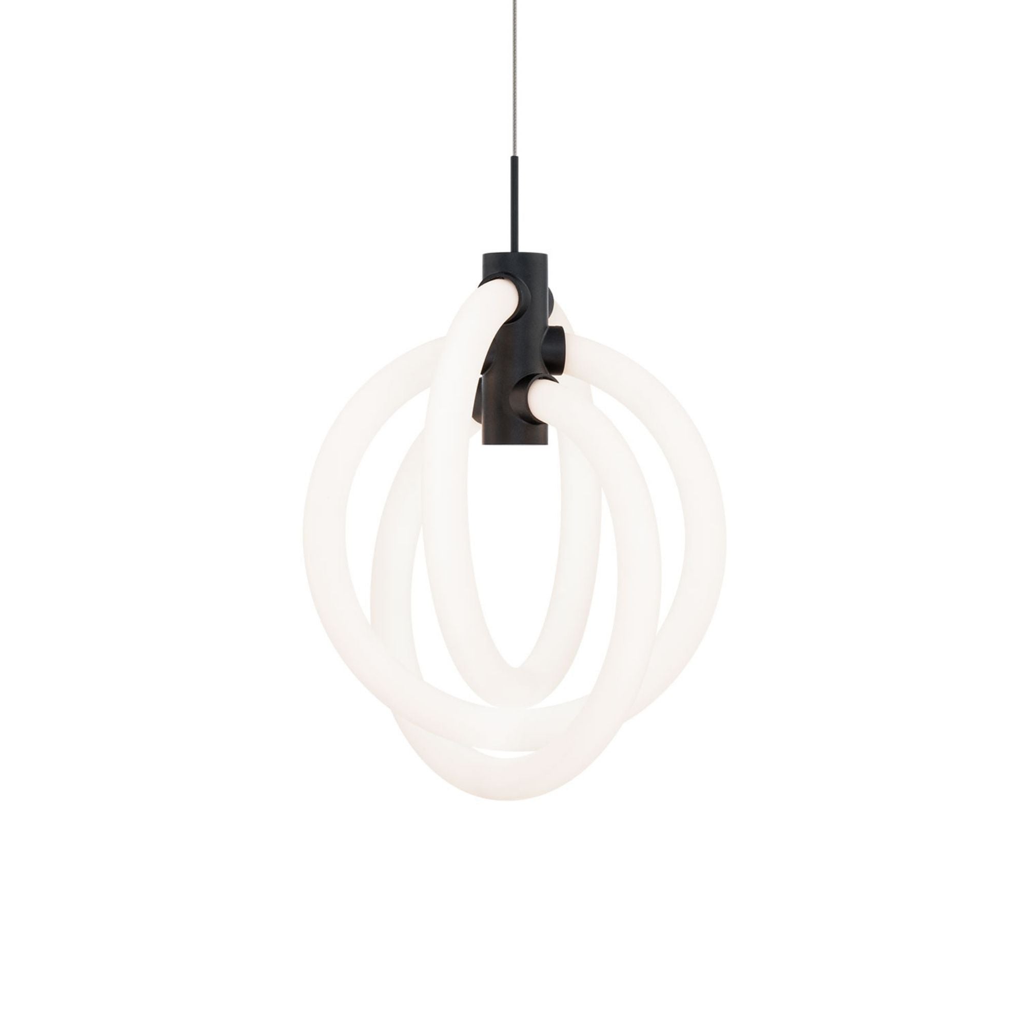 Knot 13" LED Mini Pendant, 4CCT, Black Finish