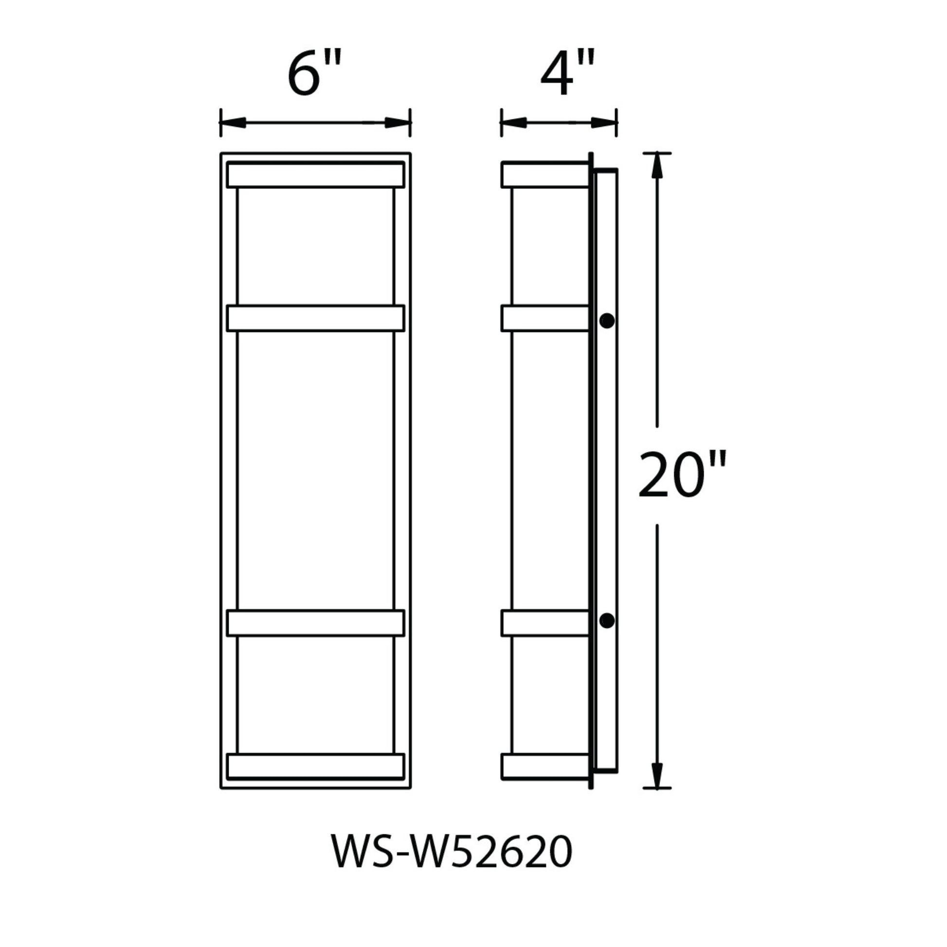 Latitude 20" LED Wall Light, Black Finish - Bees Lighting