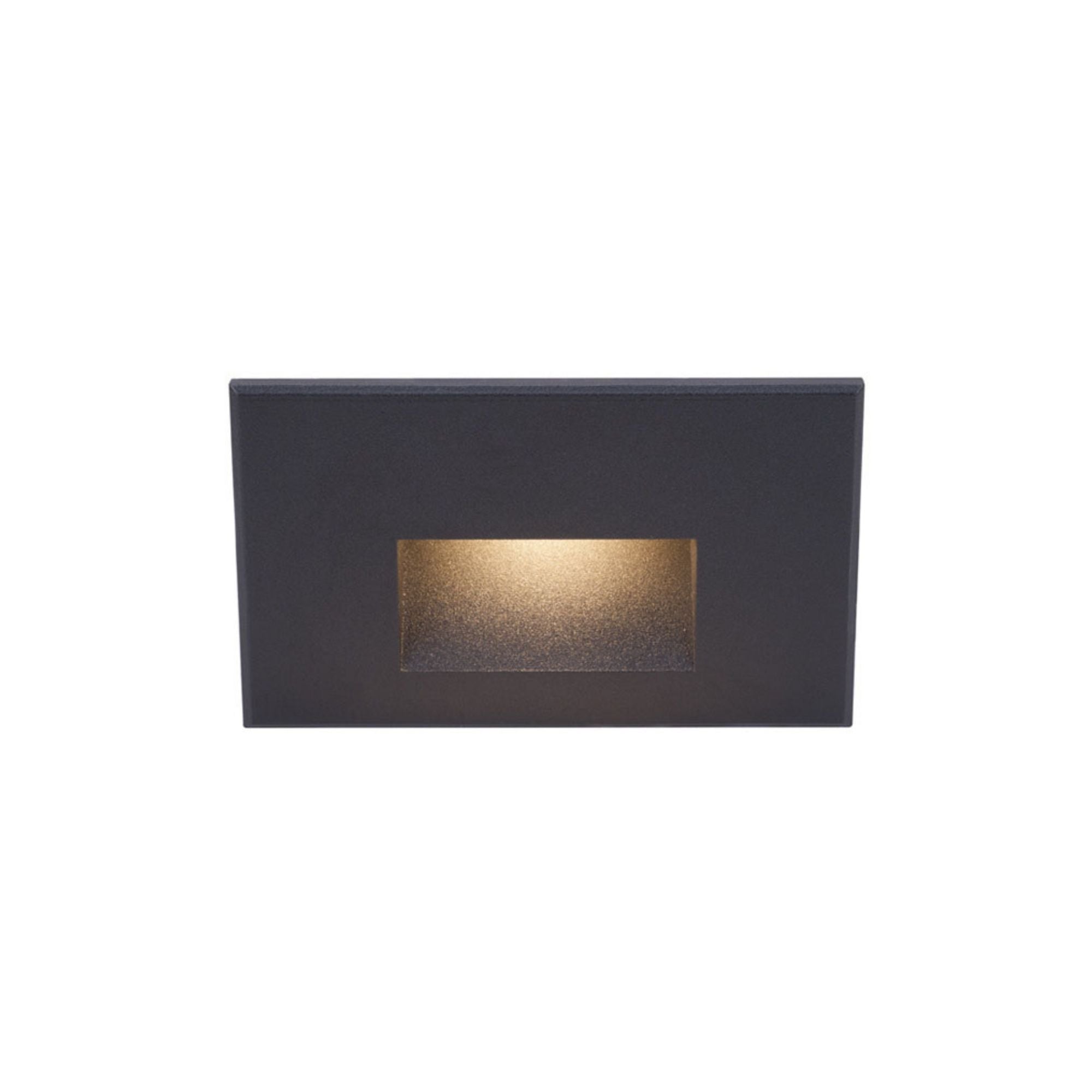 5" Wide LED Step and Wall Light, Black on Aluminum Finish, 2700K