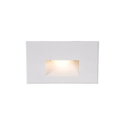 5" Wide LED Step and Wall Light, White on Aluminum Finish, 2700K