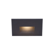 5" Wide LED Step and Wall Light, Black on Aluminum Finish, 3000K