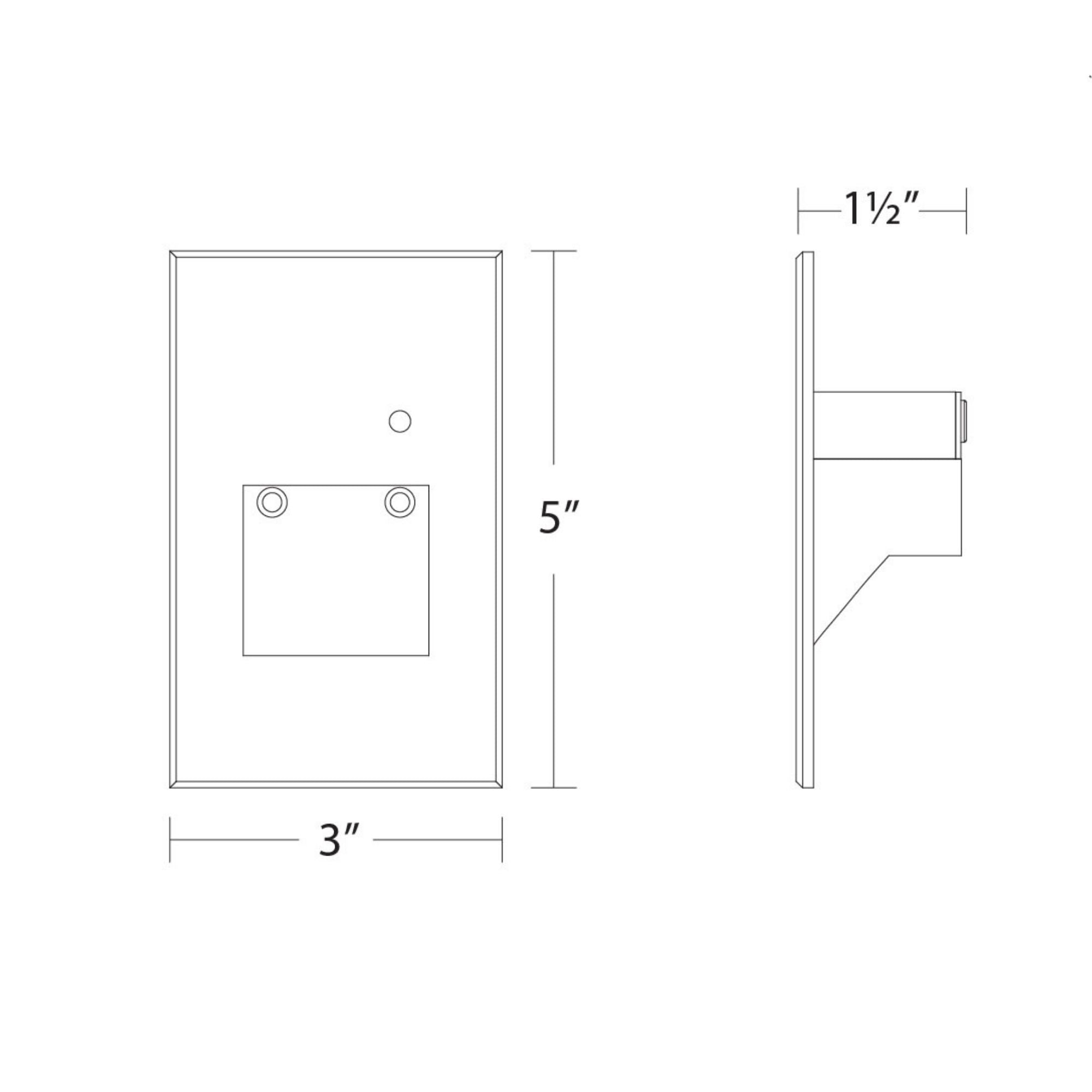 5" High LED Step Light with Photocell, Black on Aluminum Finish, 3000K