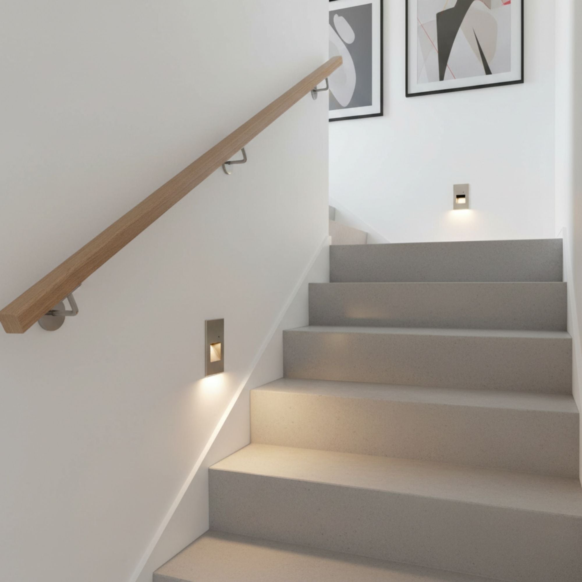 5" High LED Step Light with Photocell, Stainless Steel Finish, 3000K