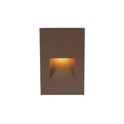 5" High LED Step and Wall Light, Bronze on Aluminum Finish, Amber