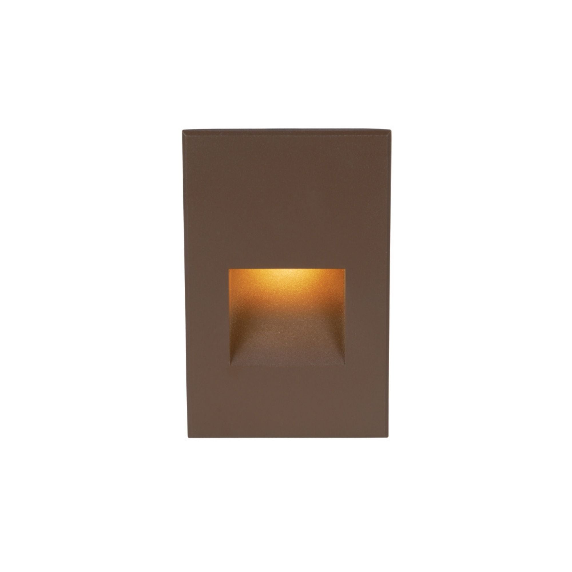 5" High LED Step and Wall Light, Bronze on Aluminum Finish, Amber