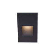 5" High LED Step and Wall Light, Black on Aluminum Finish, 3000K