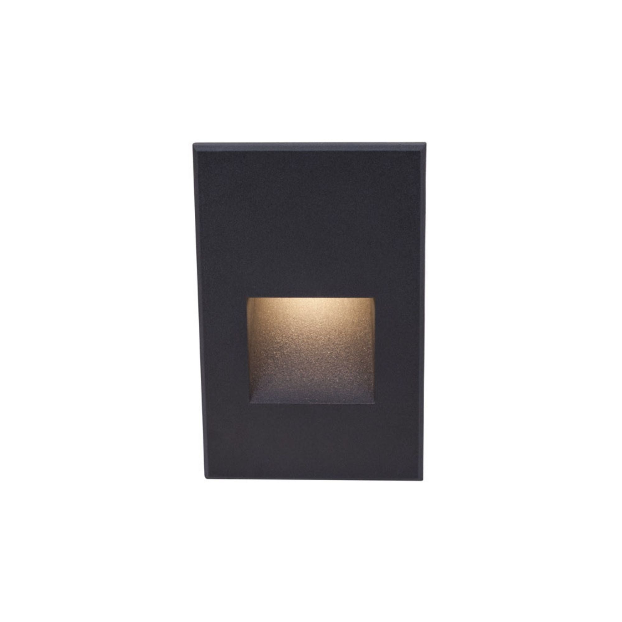 5" High LED Step and Wall Light, Black on Aluminum Finish, 3000K