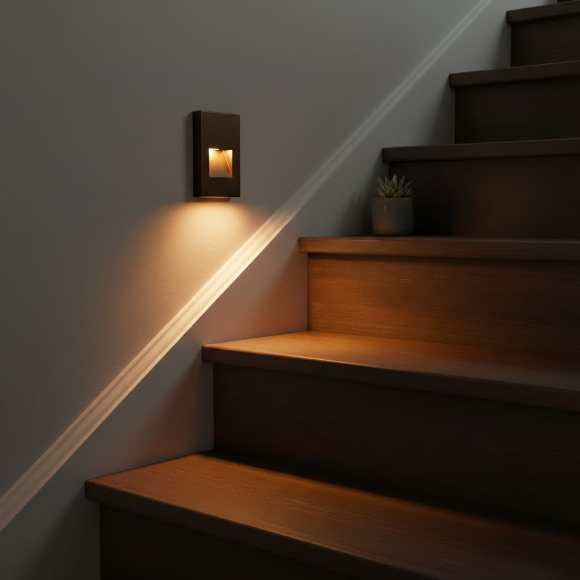 5" High LED Step and Wall Light, Bronze on Aluminum Finish, 3000K