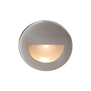 3" Circular Scoop LED Step and Wall Light, Brushed Nickel Finish, 3000K