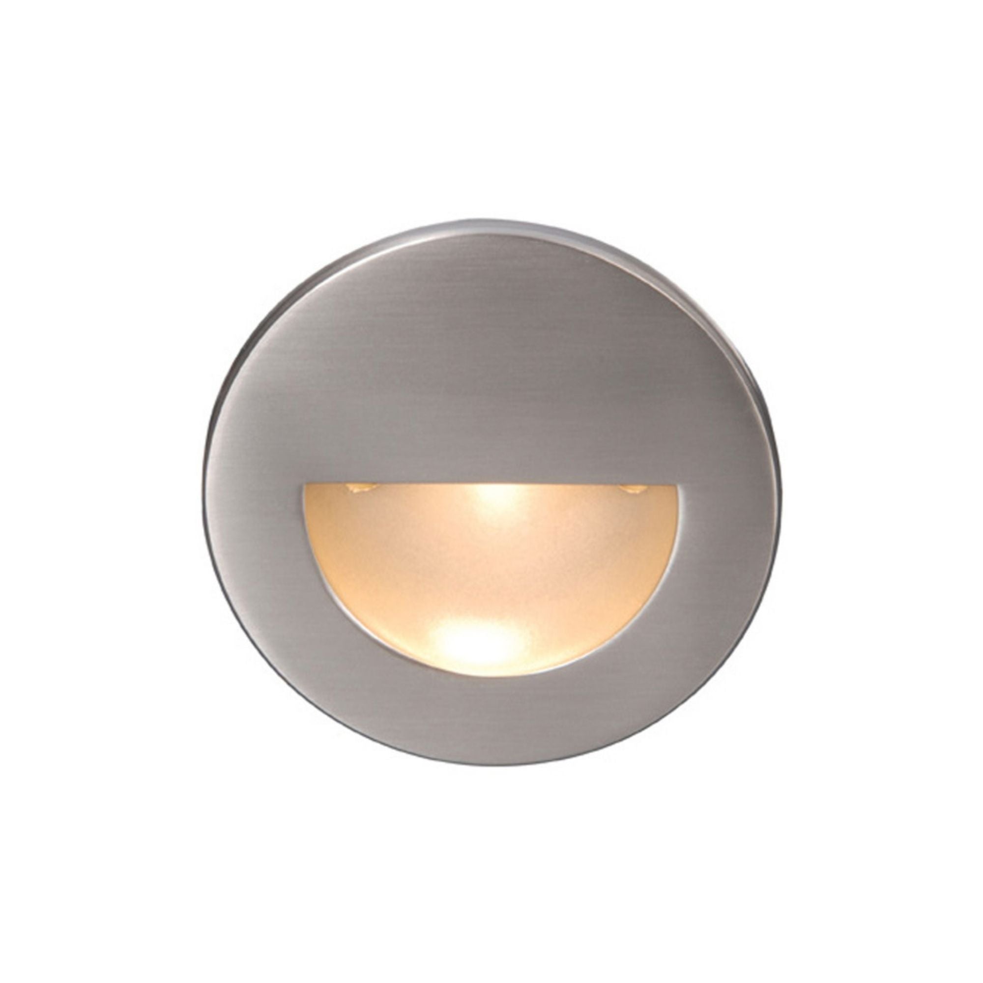 3" Circular Scoop LED Step and Wall Light, Brushed Nickel Finish, 3000K