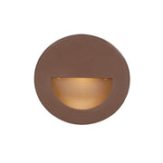 3" Circular Scoop LED Step and Wall Light, Bronze on Aluminum Finish, 3000K
