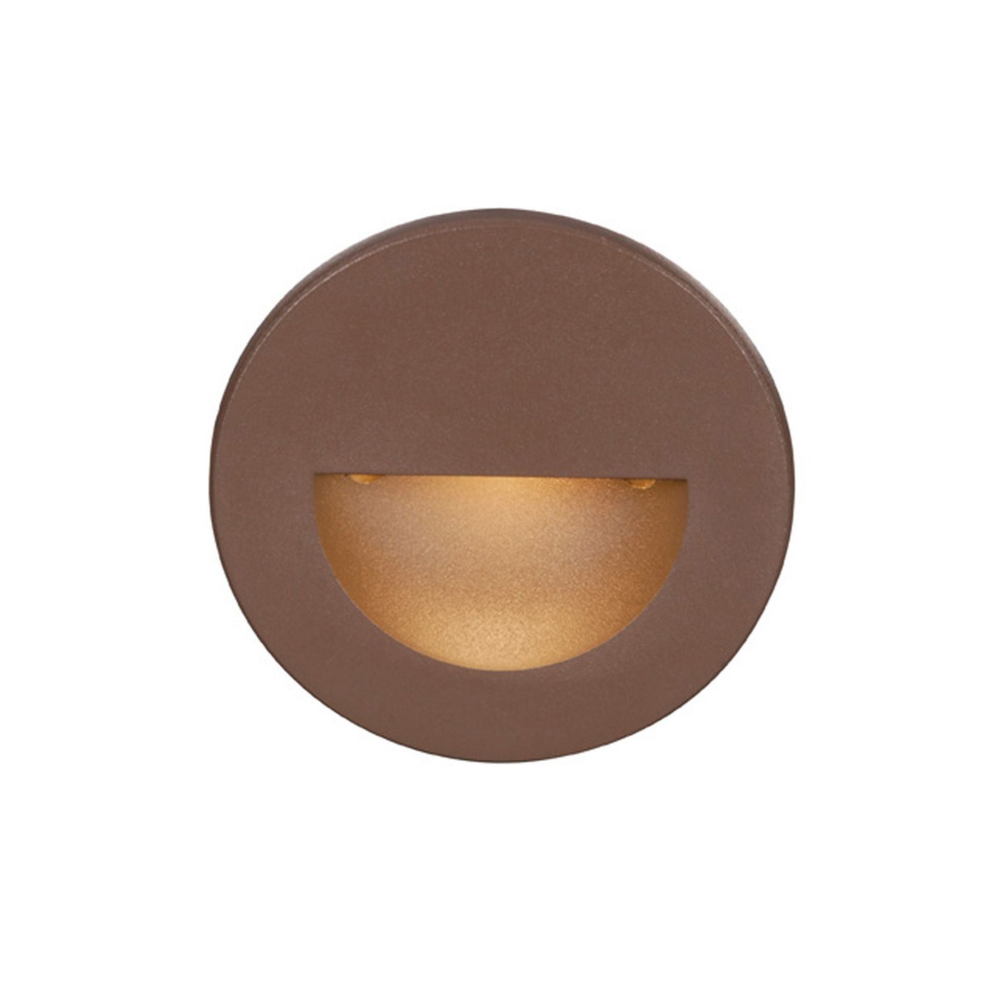 3" Circular Scoop LED Step and Wall Light, Bronze on Aluminum Finish, 3000K