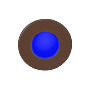 3.5" Round LED Step and Wall Light, Bronze on Aluminum Finish, Blue