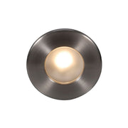 3.5" Round LED Step and Wall Light, Brushed Nickel Finish, 3000K