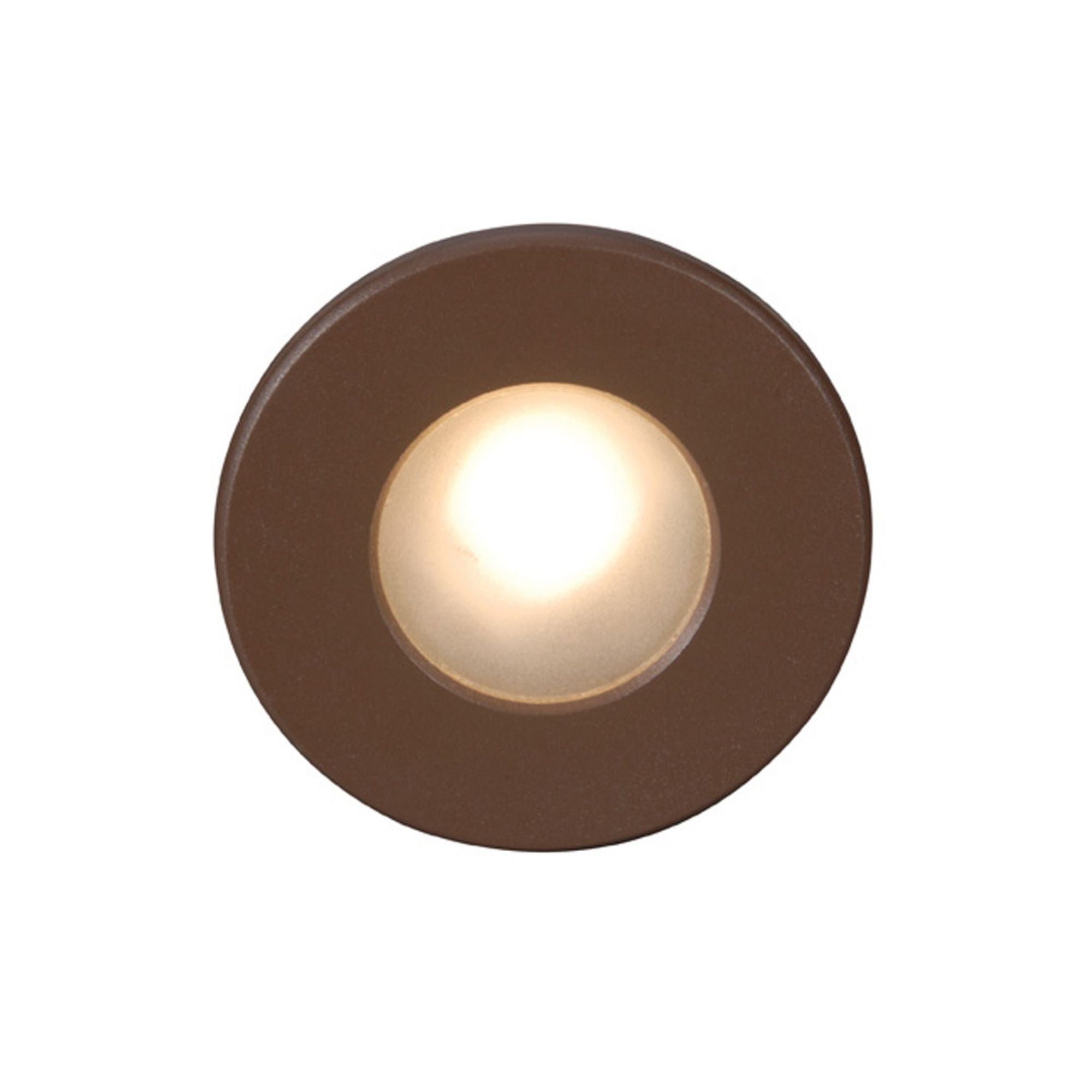 3.5" Round LED Step and Wall Light, Bronze on Aluminum Finish, 3000K