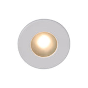 3.5" Round LED Step and Wall Light, White on Aluminum Finish, 3000K