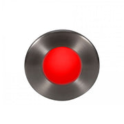 3.5" Round LED Step and Wall Light, Brushed Nickel Finish, Red
