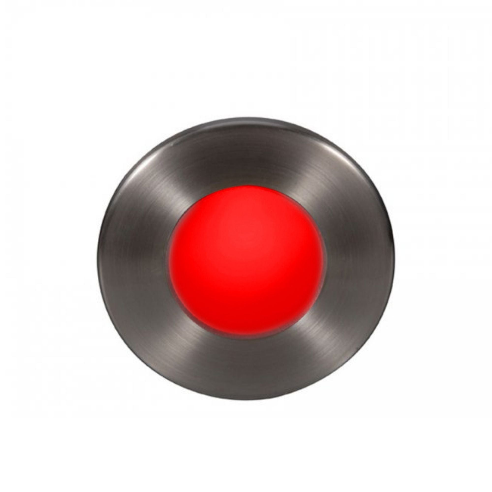 3.5" Round LED Step and Wall Light, Brushed Nickel Finish, Red