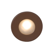 3" Circular Scoop LED Step and Wall Light, Bronze on Aluminum Finish, Red