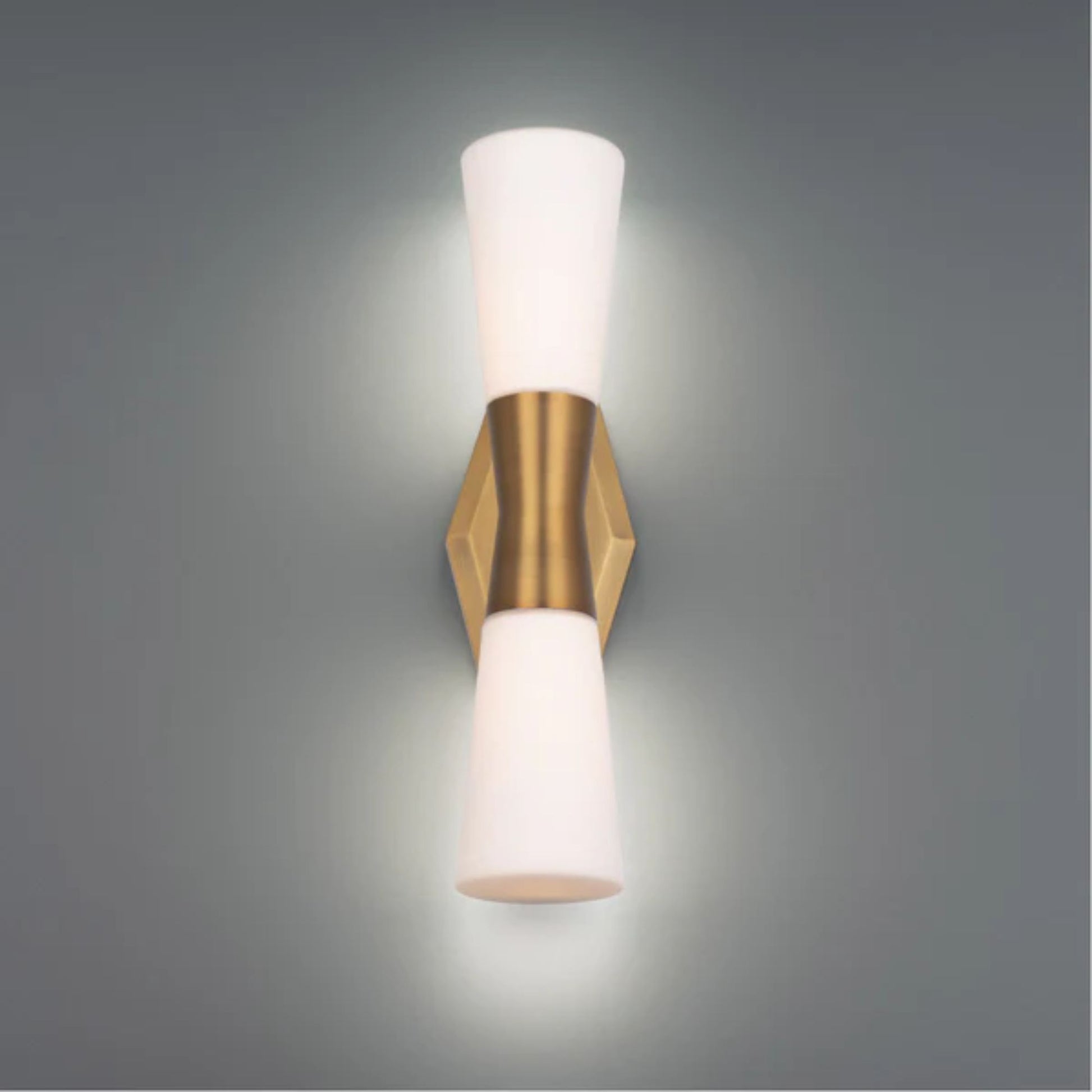 Locke 18" LED Bathroom Vanity, Aged Brass Finish - Bees Lighting