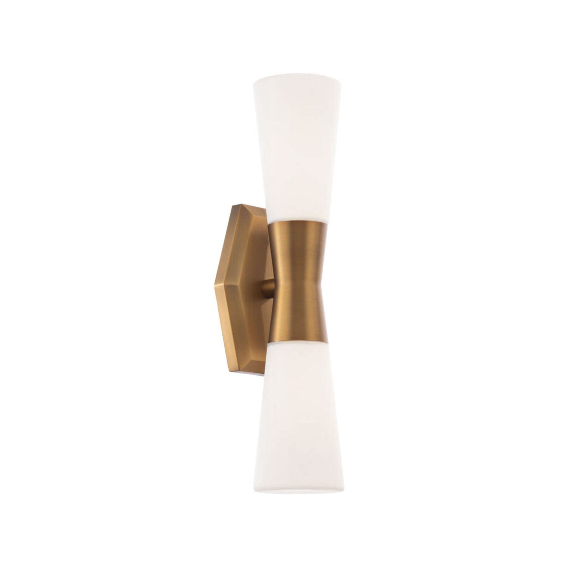 Locke 18" LED Bathroom Vanity, Aged Brass Finish - Bees Lighting