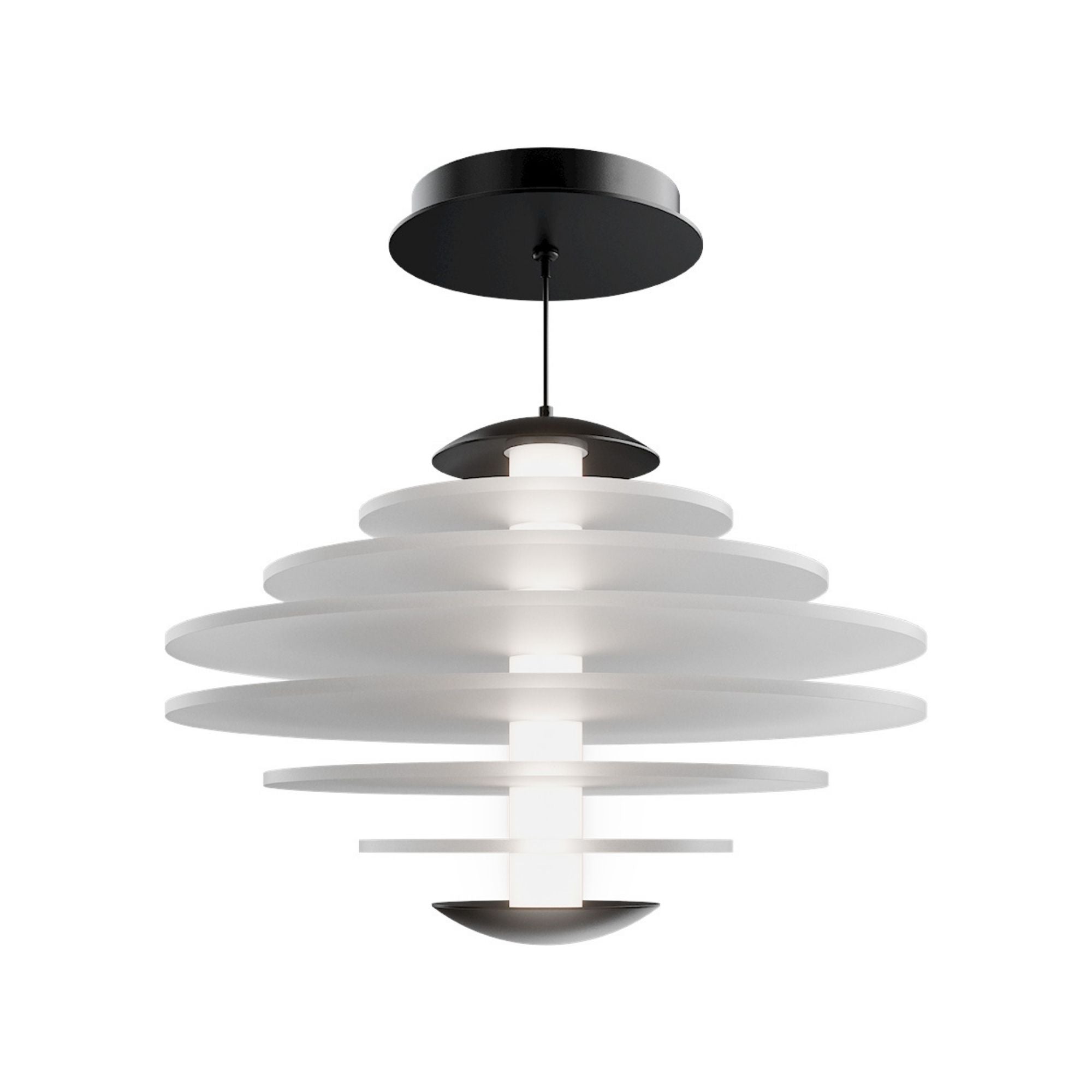 WAC Loopey 14" LED Pendant, 4CCT, Black Finish