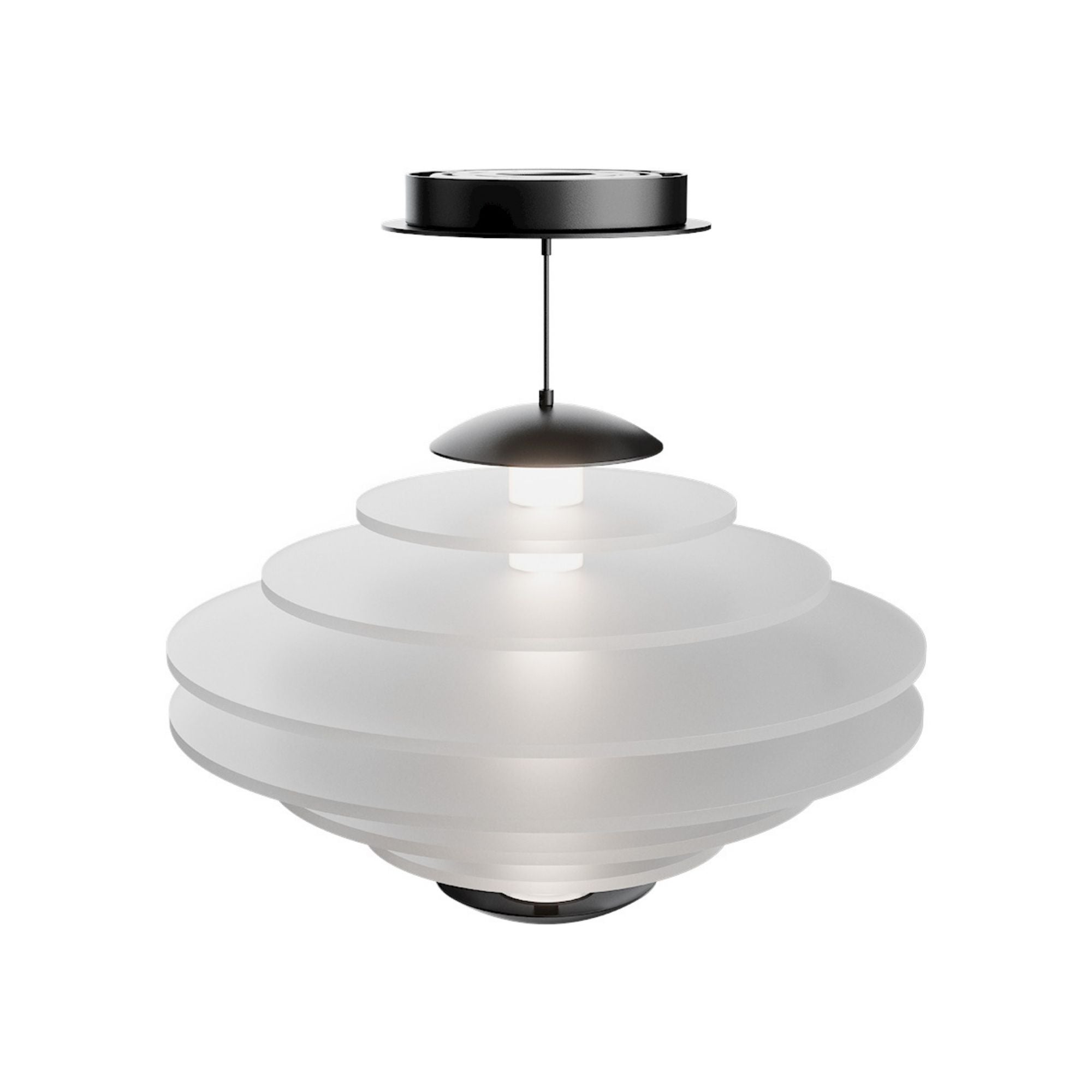 WAC Loopey 14" LED Pendant, 4CCT, Black Finish