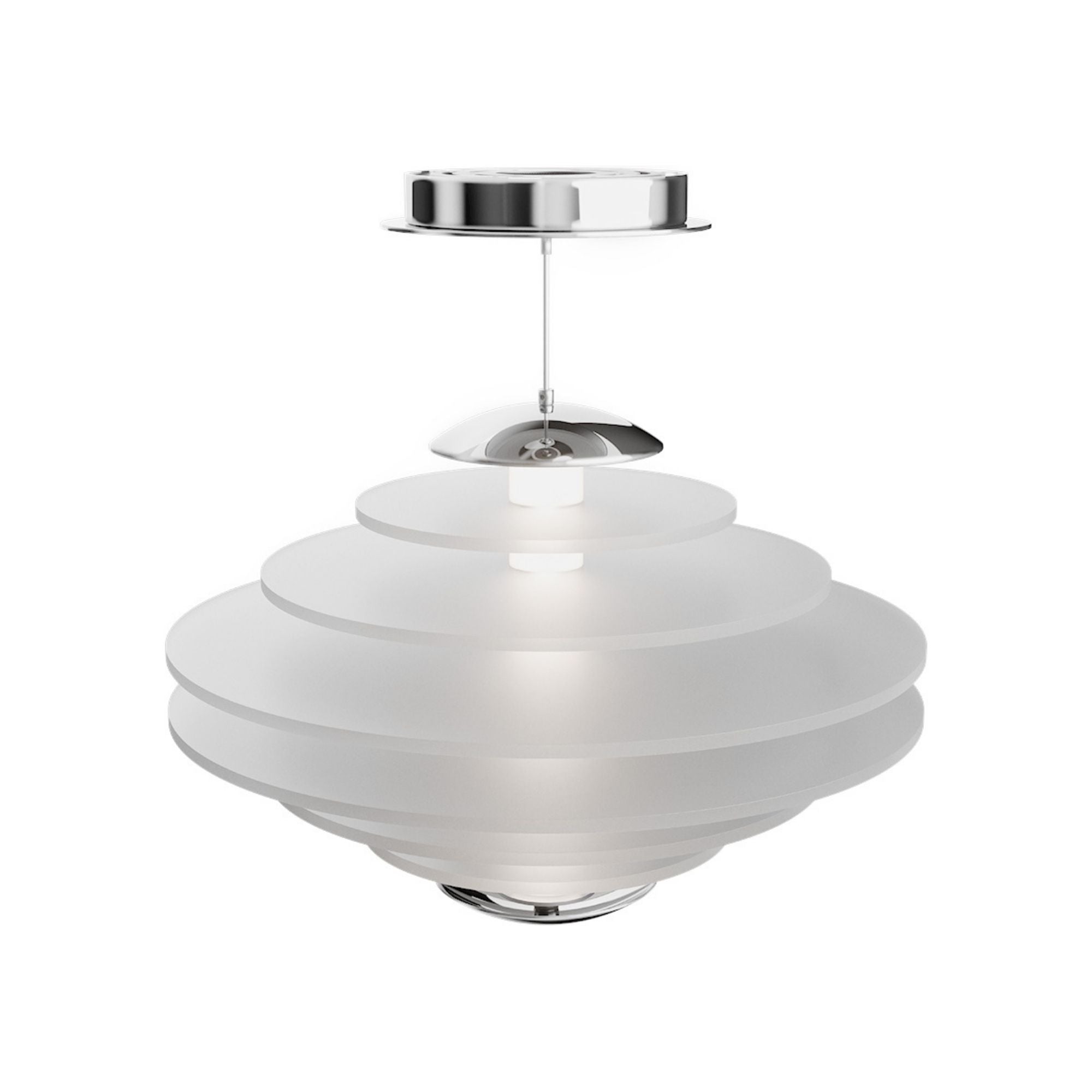 WAC Loopey 14" LED Pendant, 4CCT, Chrome Finish