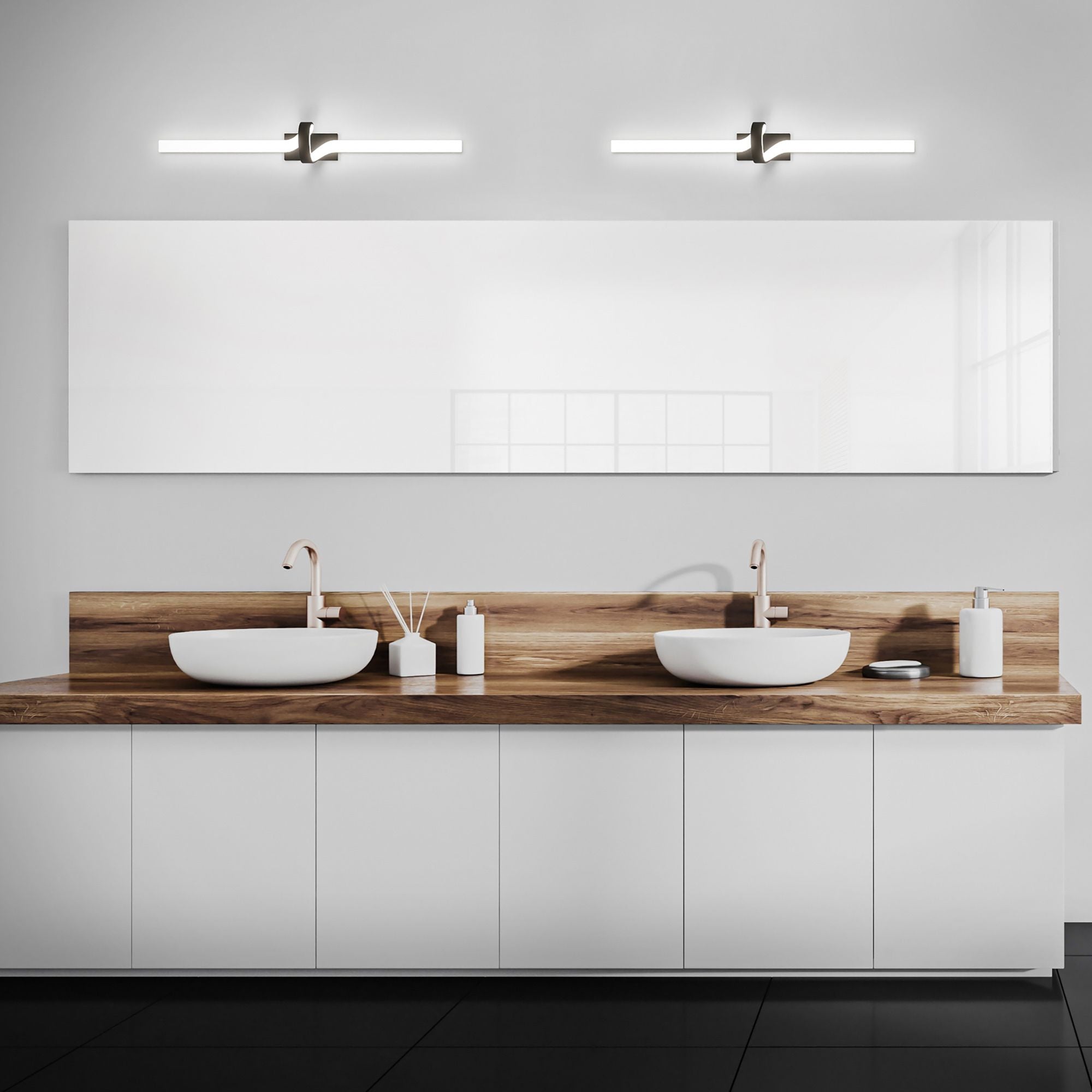 Loophole 26 in. LED Bath Bar 3000K Black finish