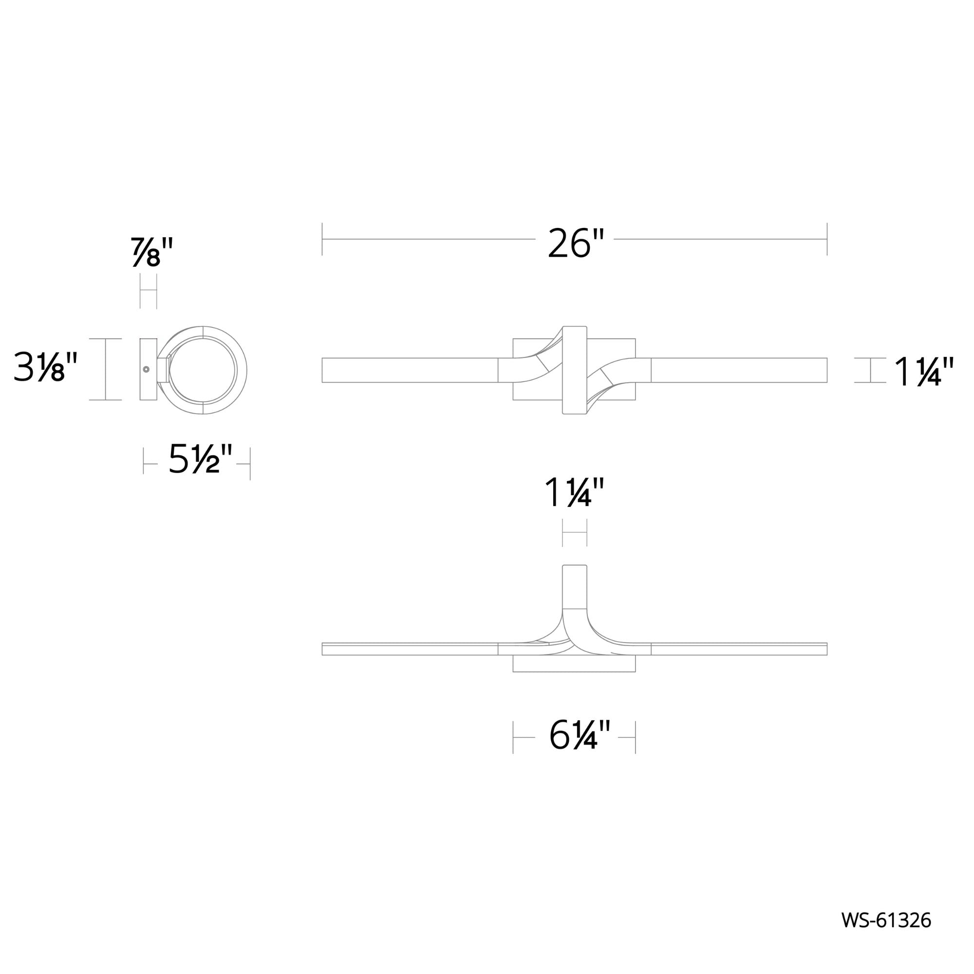 Loophole 26" LED Bath, 3CCT, Black Finish - Bees Lighting