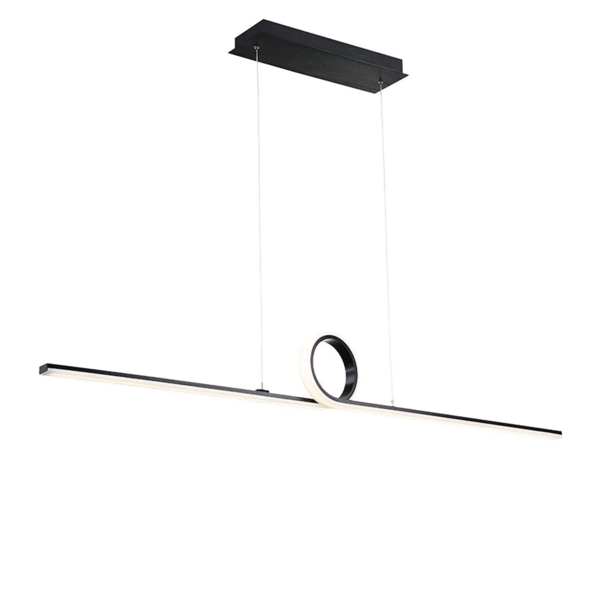 Loophole 52" LED Pendant, Black Finish - Bees Lighting