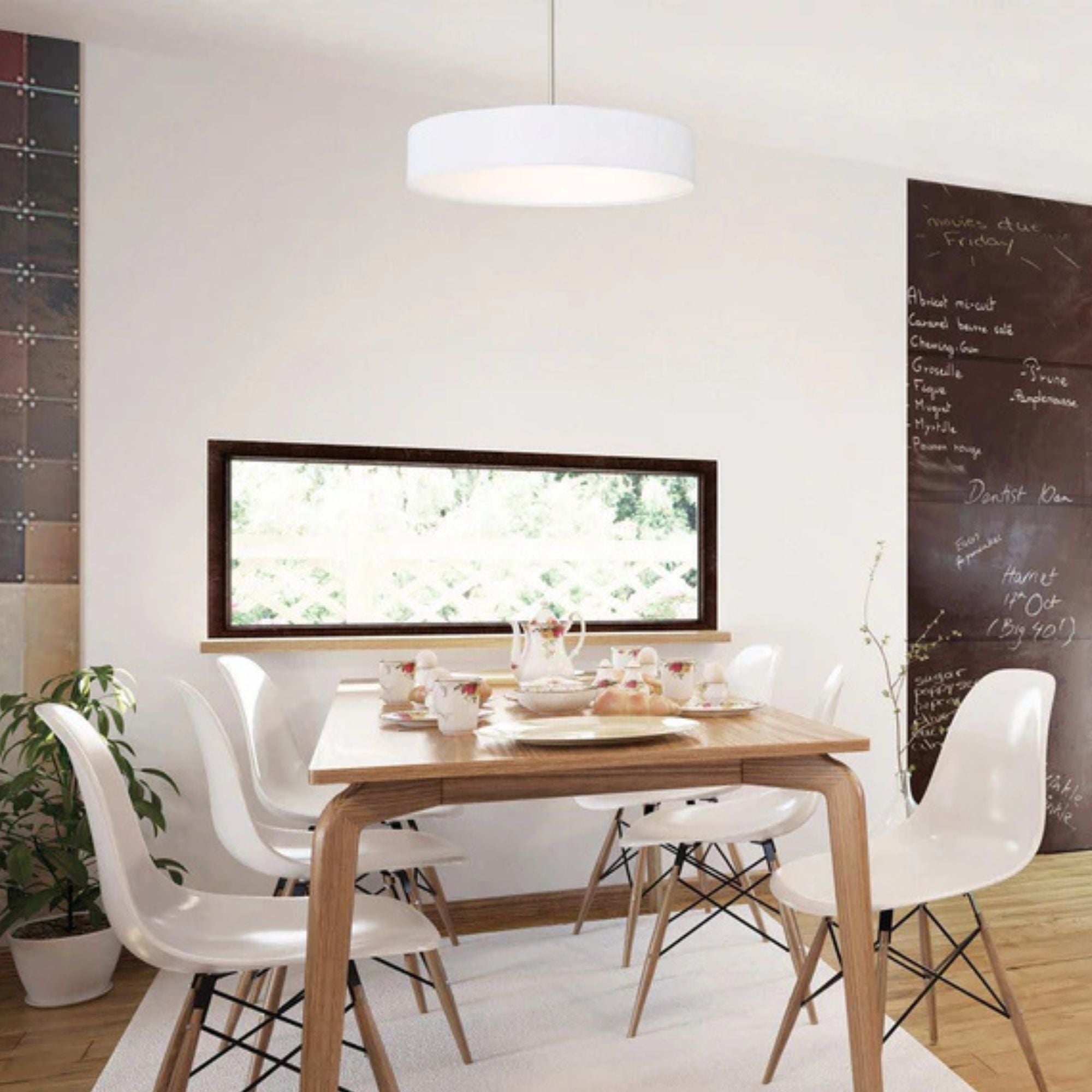 Manhattan 26 in. LED Pendant Light Nickel Finish - Bees Lighting