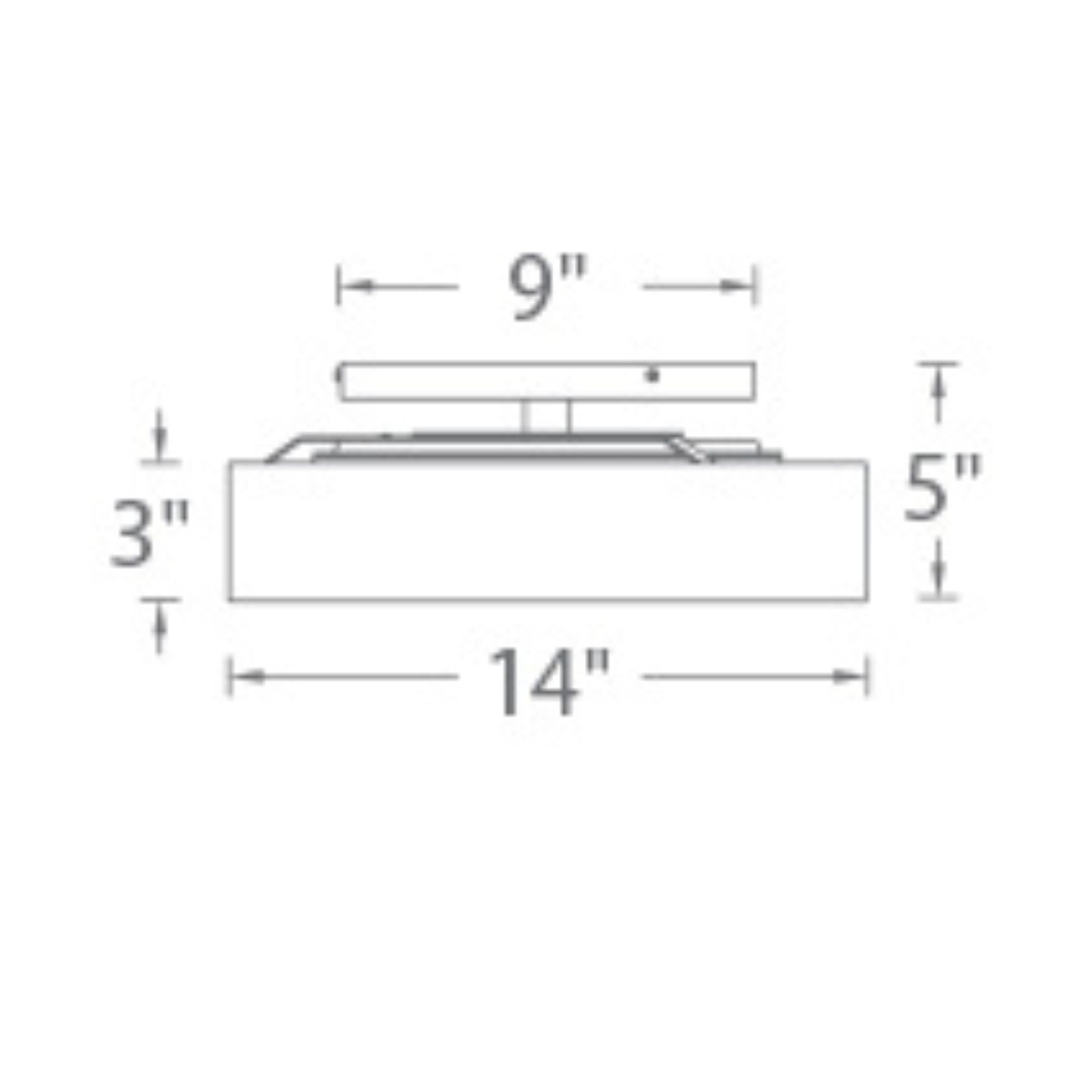 Manhattan 14" LED Semi-Flush Mount, Brushed Nickel Finish