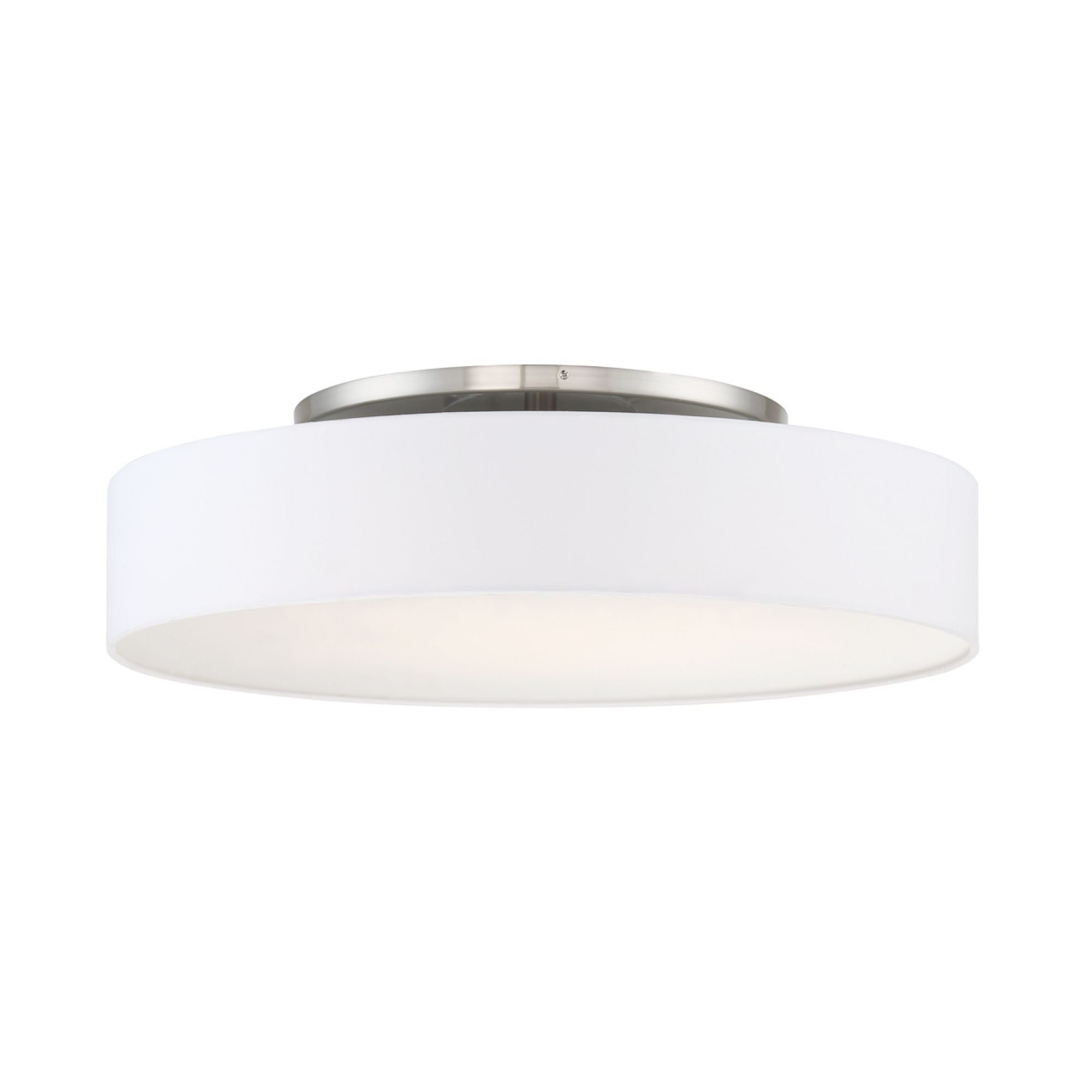 Manhattan 26" LED Semi-Flush Mount, Brushed Nickel Finish