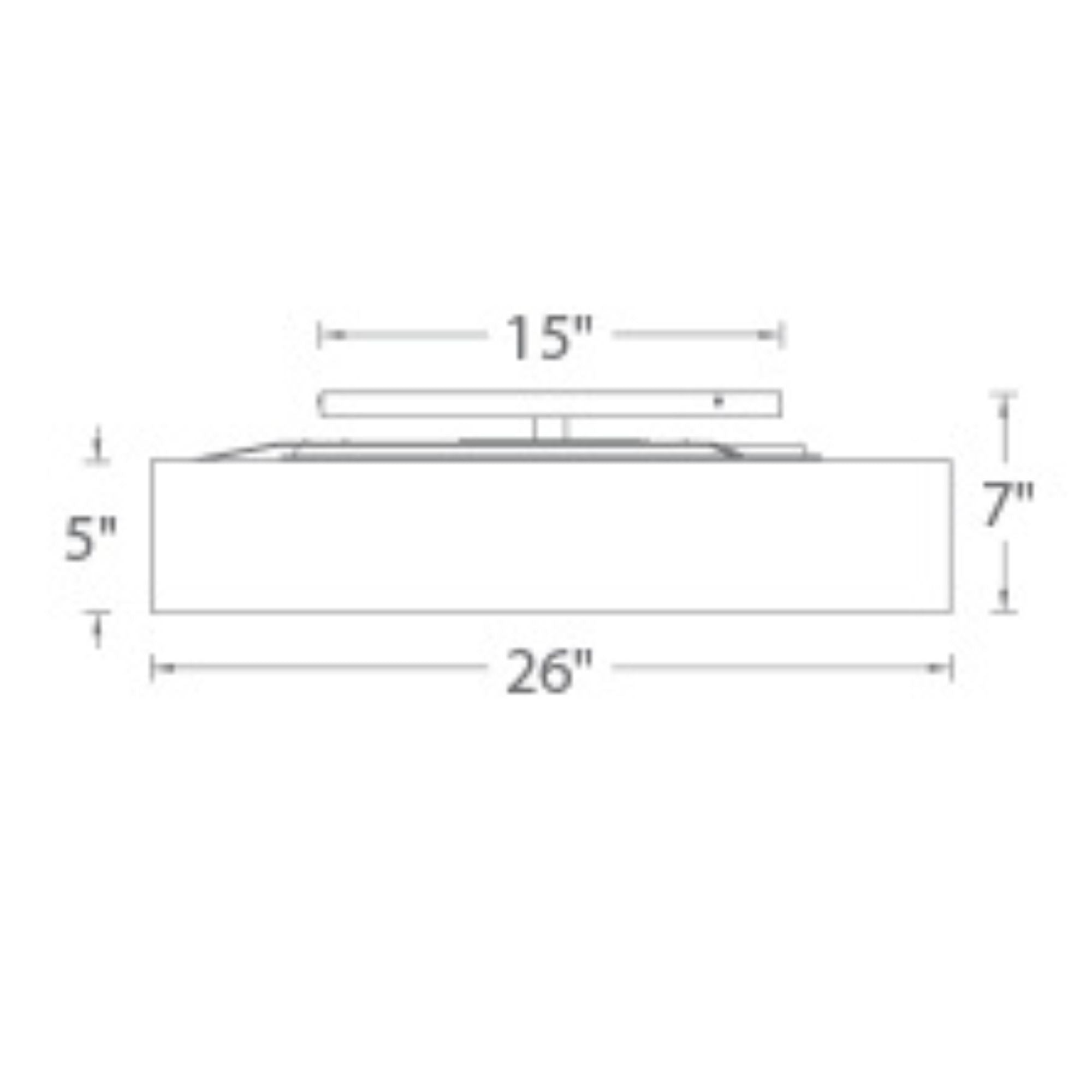Manhattan 26" LED Semi-Flush Mount, Brushed Nickel Finish