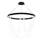 Margarite 36" LED Chandelier, Black Finish