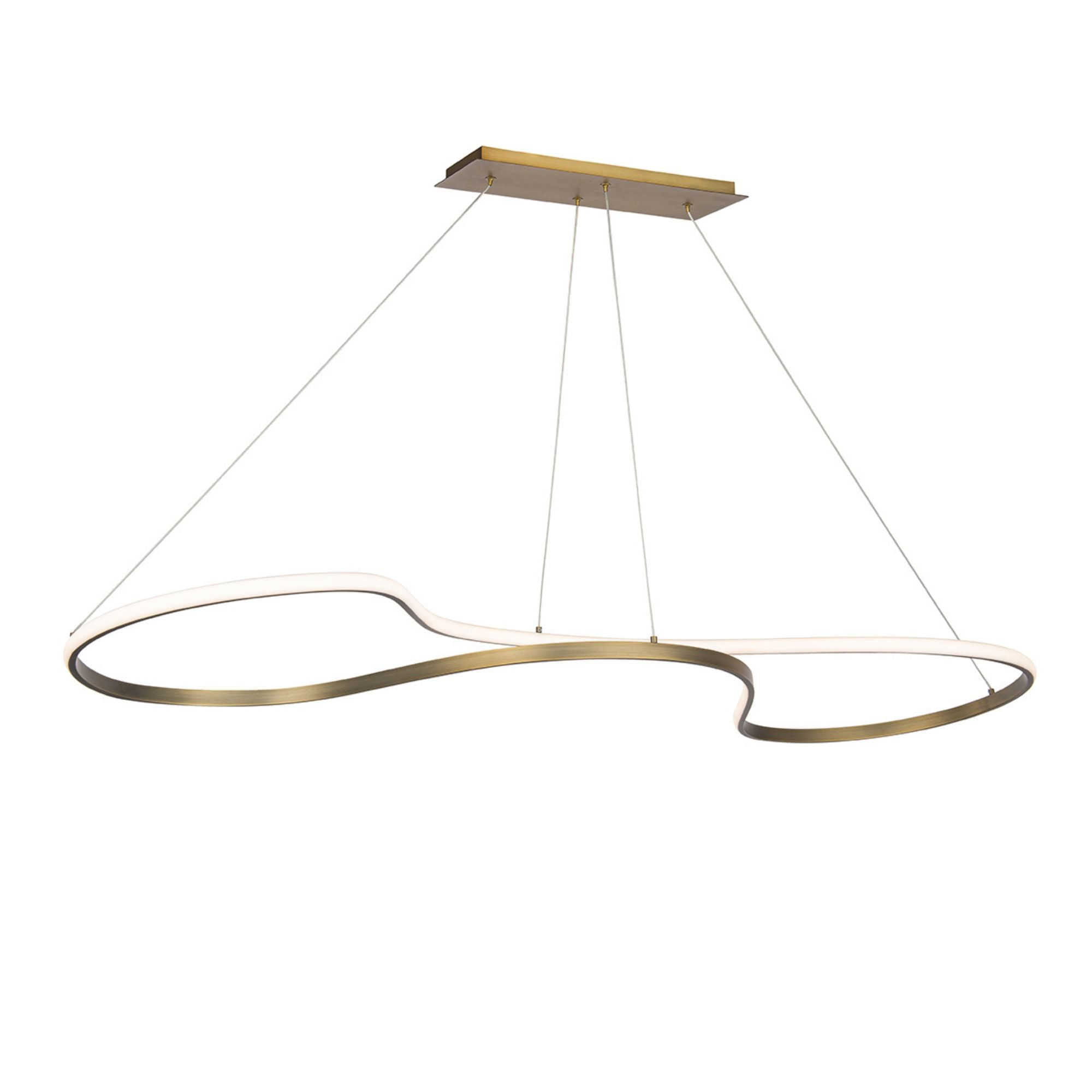Marques 49 in. LED Pendant Light Brass Finish