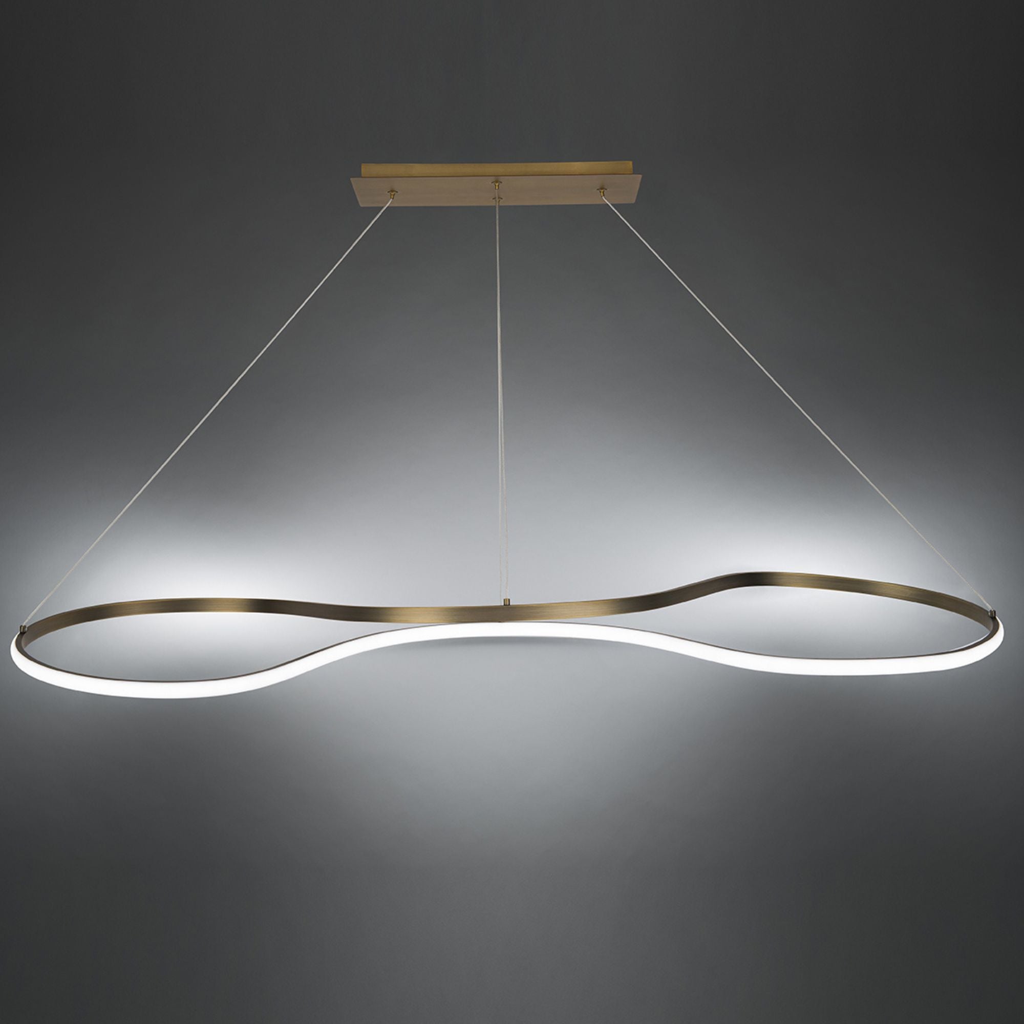 Marques 49 in. LED Pendant Light Brass Finish