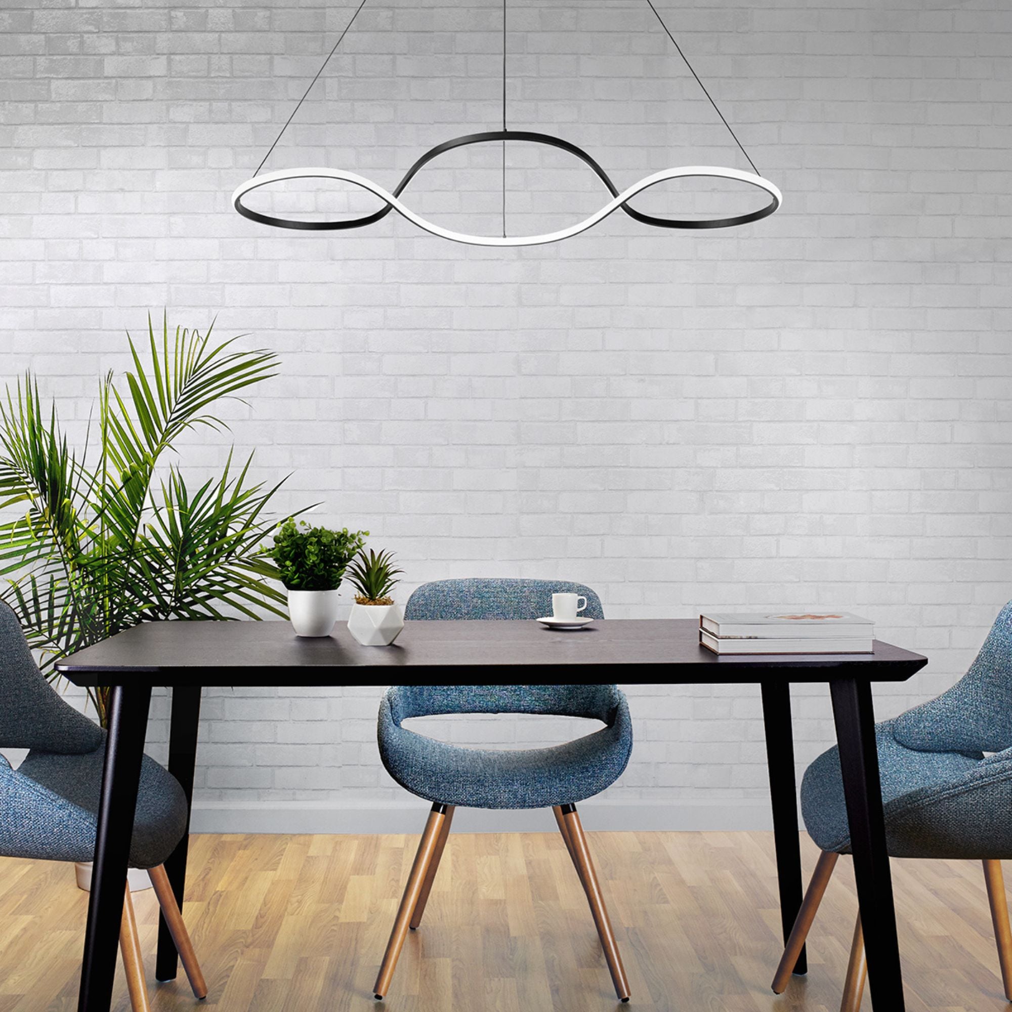 Marques 49" LED Pendant, Black Finish - Bees Lighting