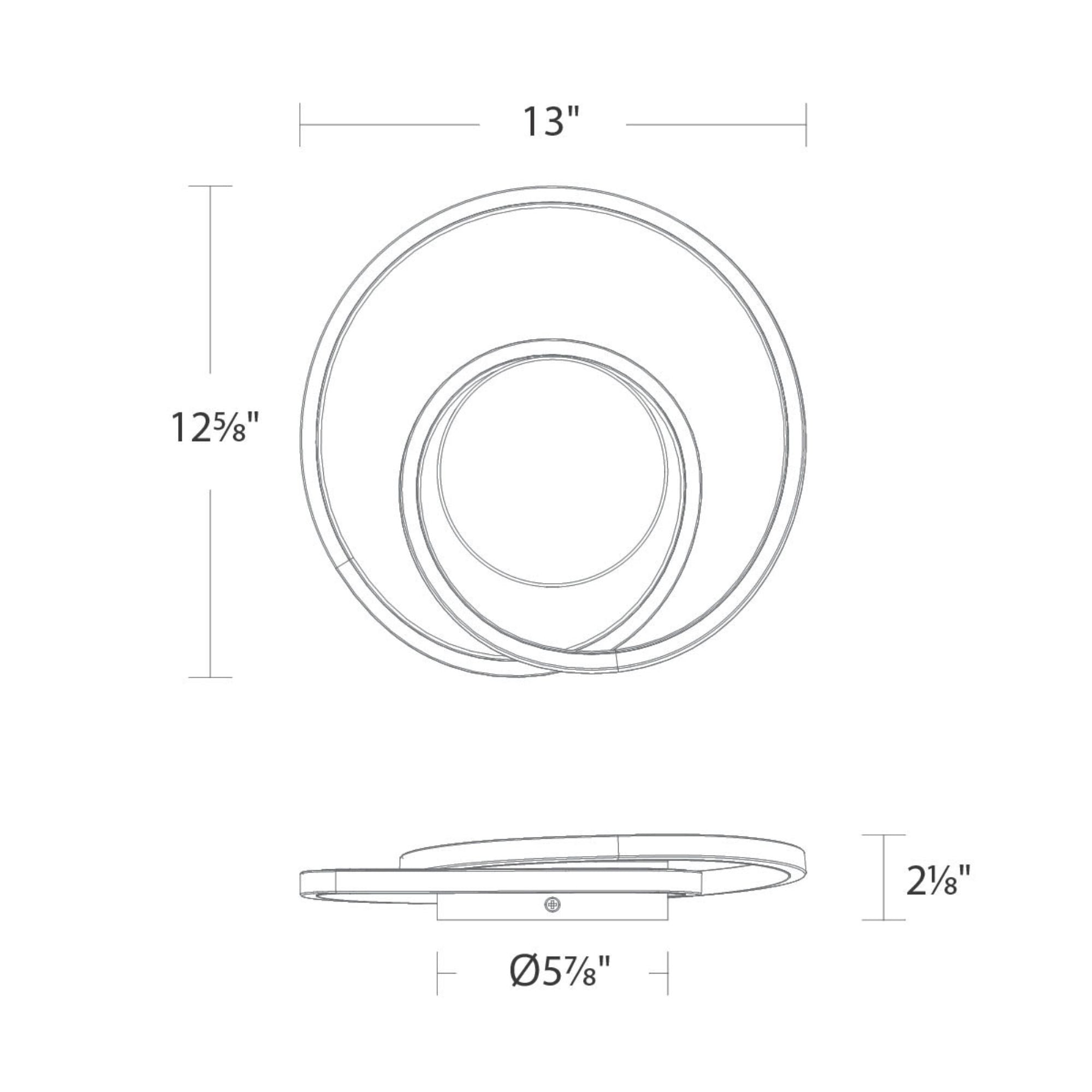 Marques 13" LED Wall Sconce, Chrome Finish