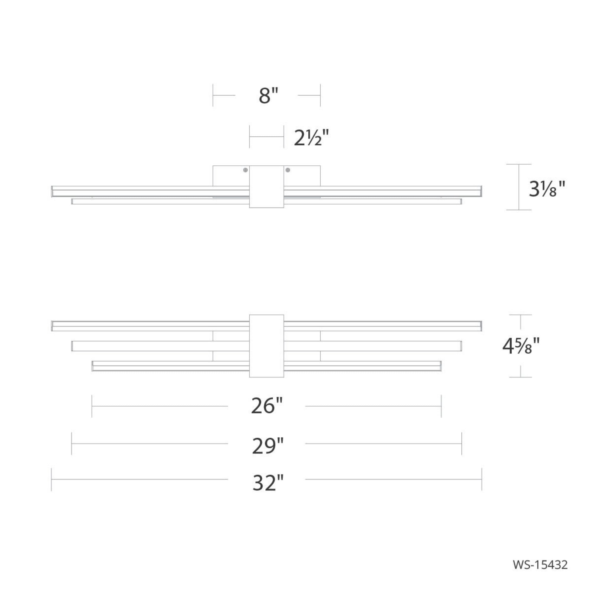 Melody 32" LED Bath Vanity, Brushed Nickel Finish