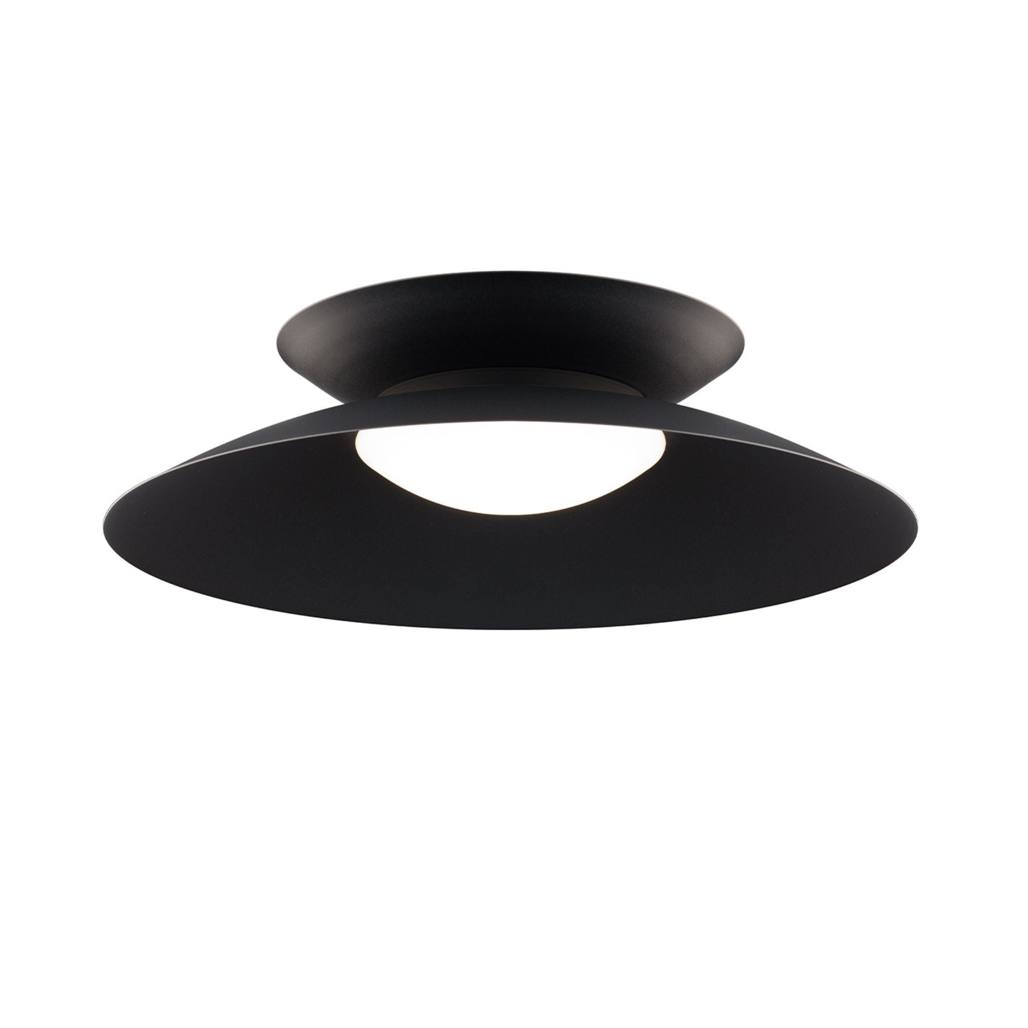 Miso 22" LED Flush Mount, 4CCT, Black Finish