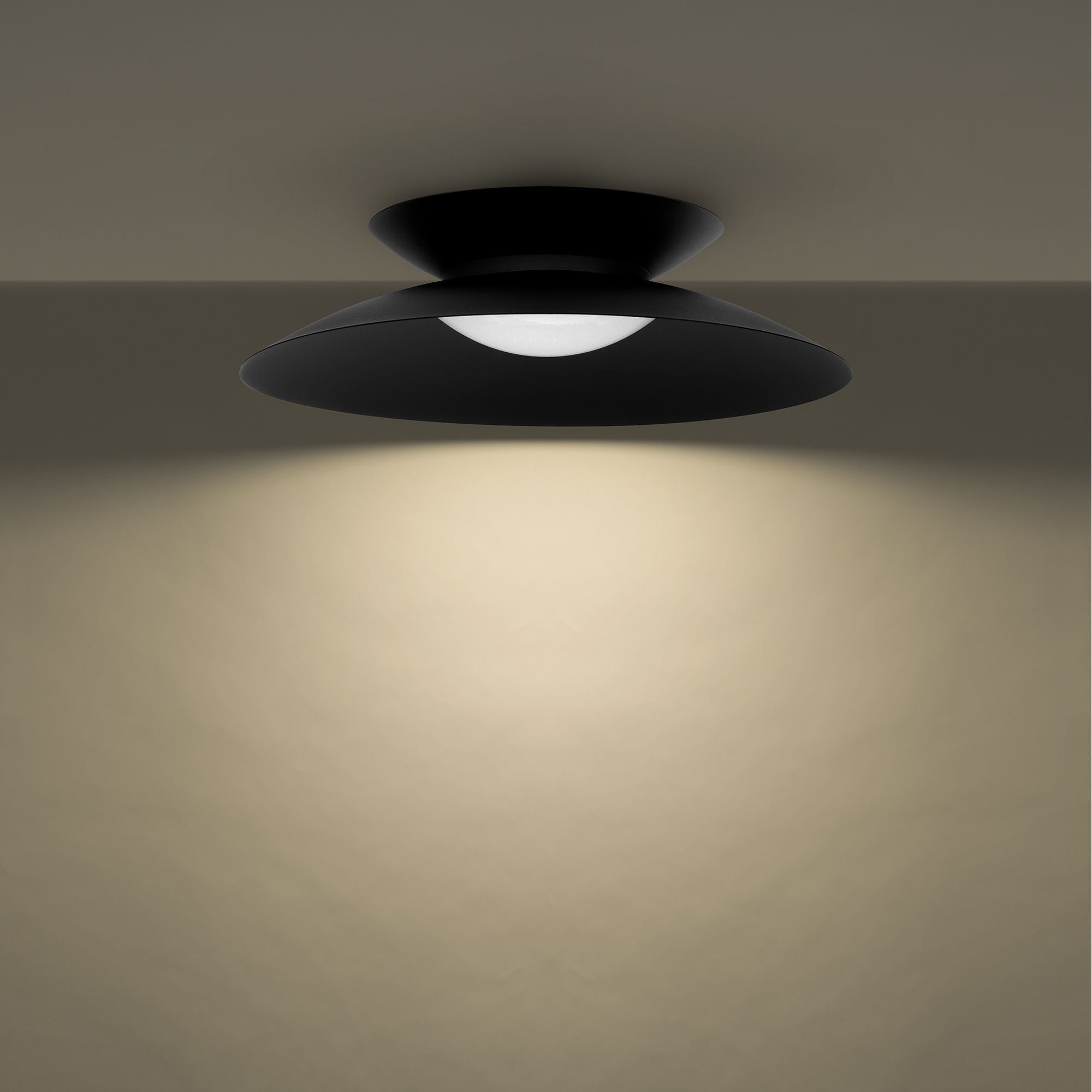 Miso 22" LED Flush Mount, 4CCT, Black Finish