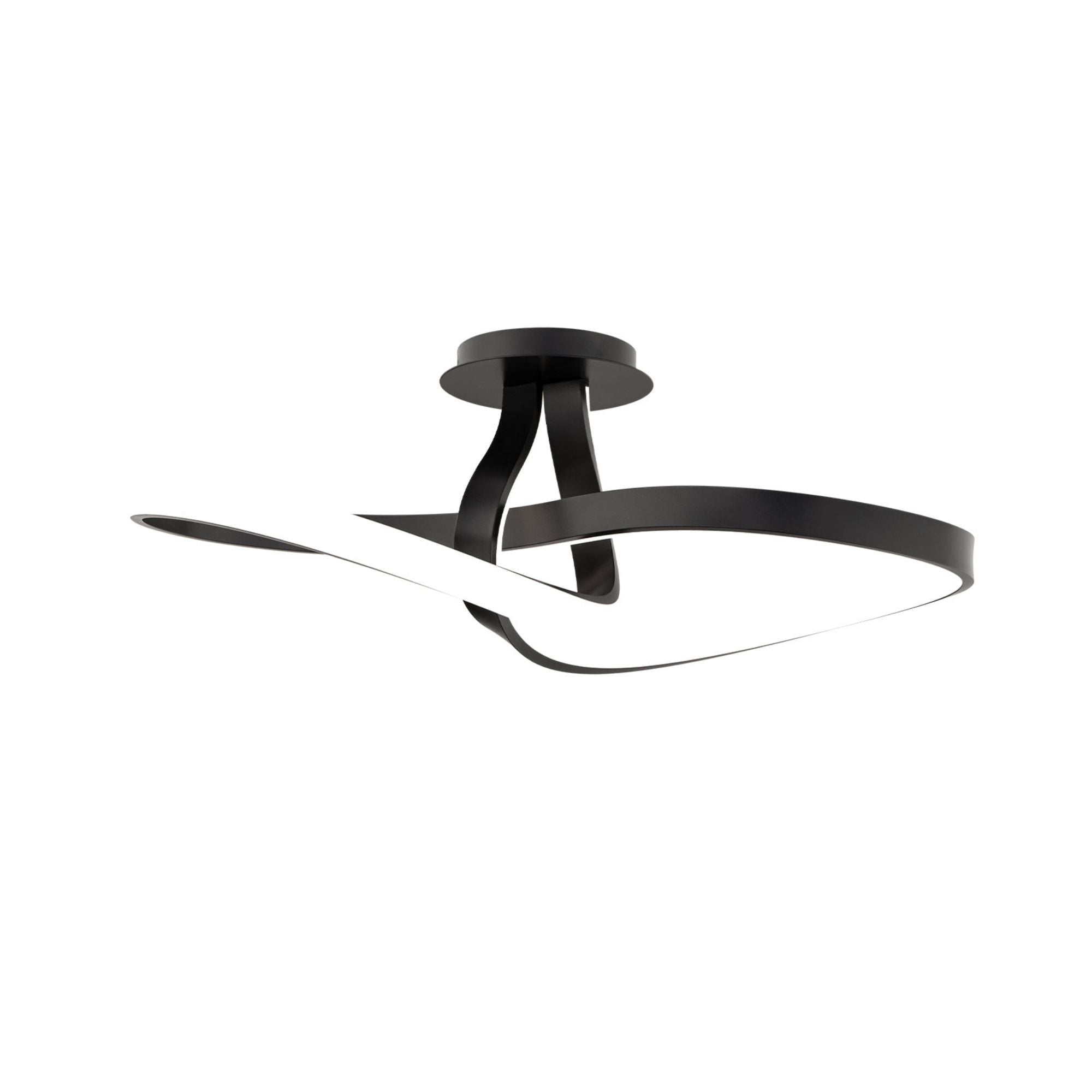 Mobius 24" LED Flush Mount, Black Finish