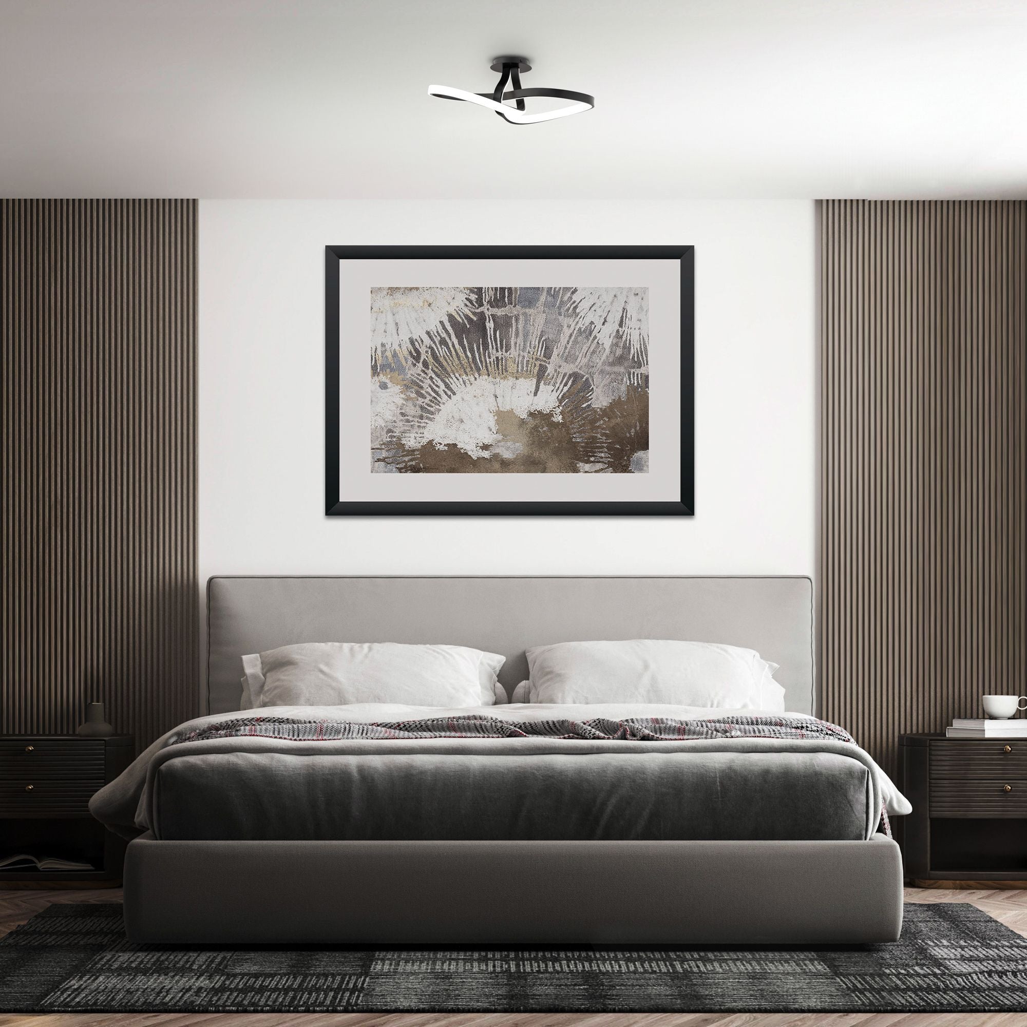 Mobius 24" LED Flush Mount, Black Finish