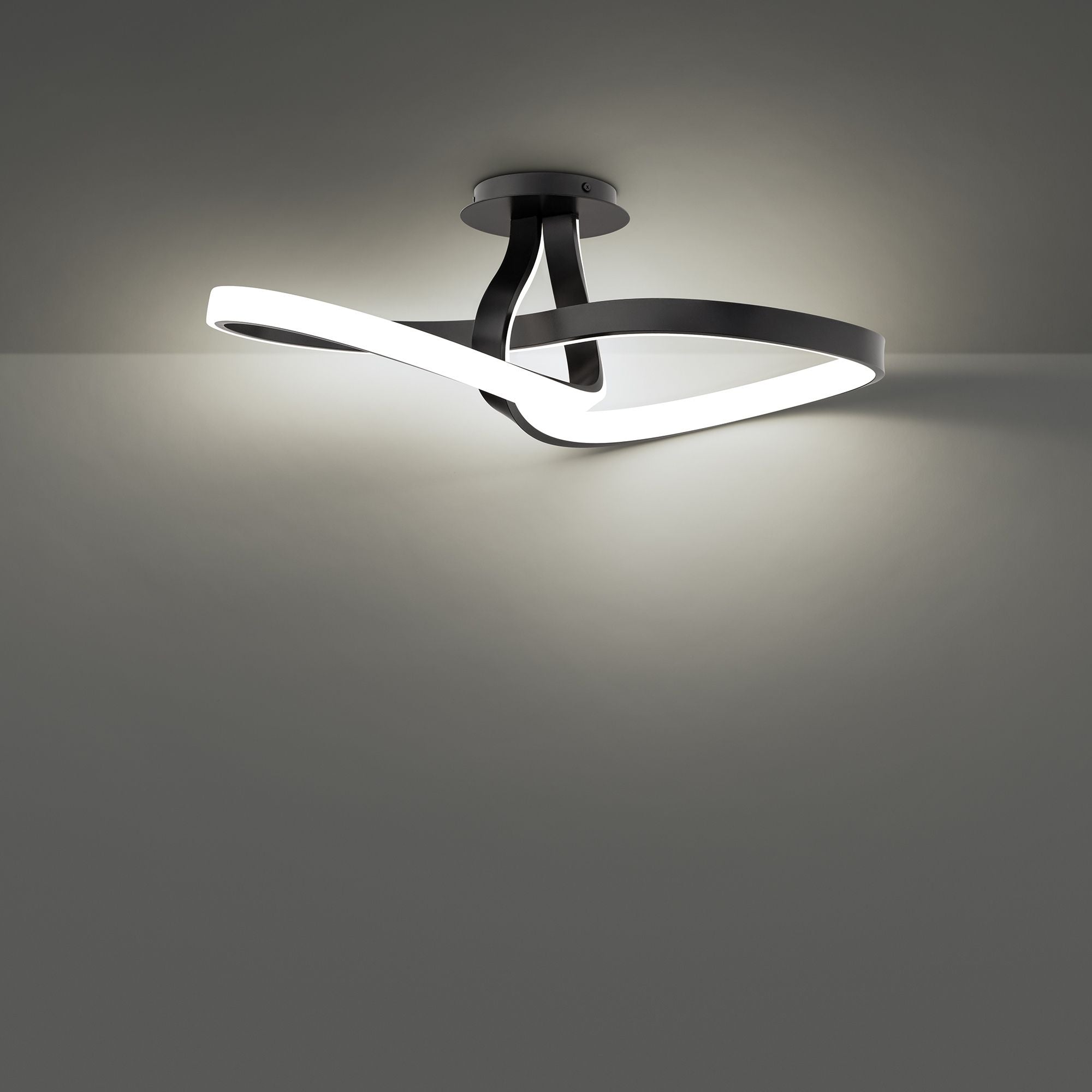 Mobius 24" LED Flush Mount, Black Finish