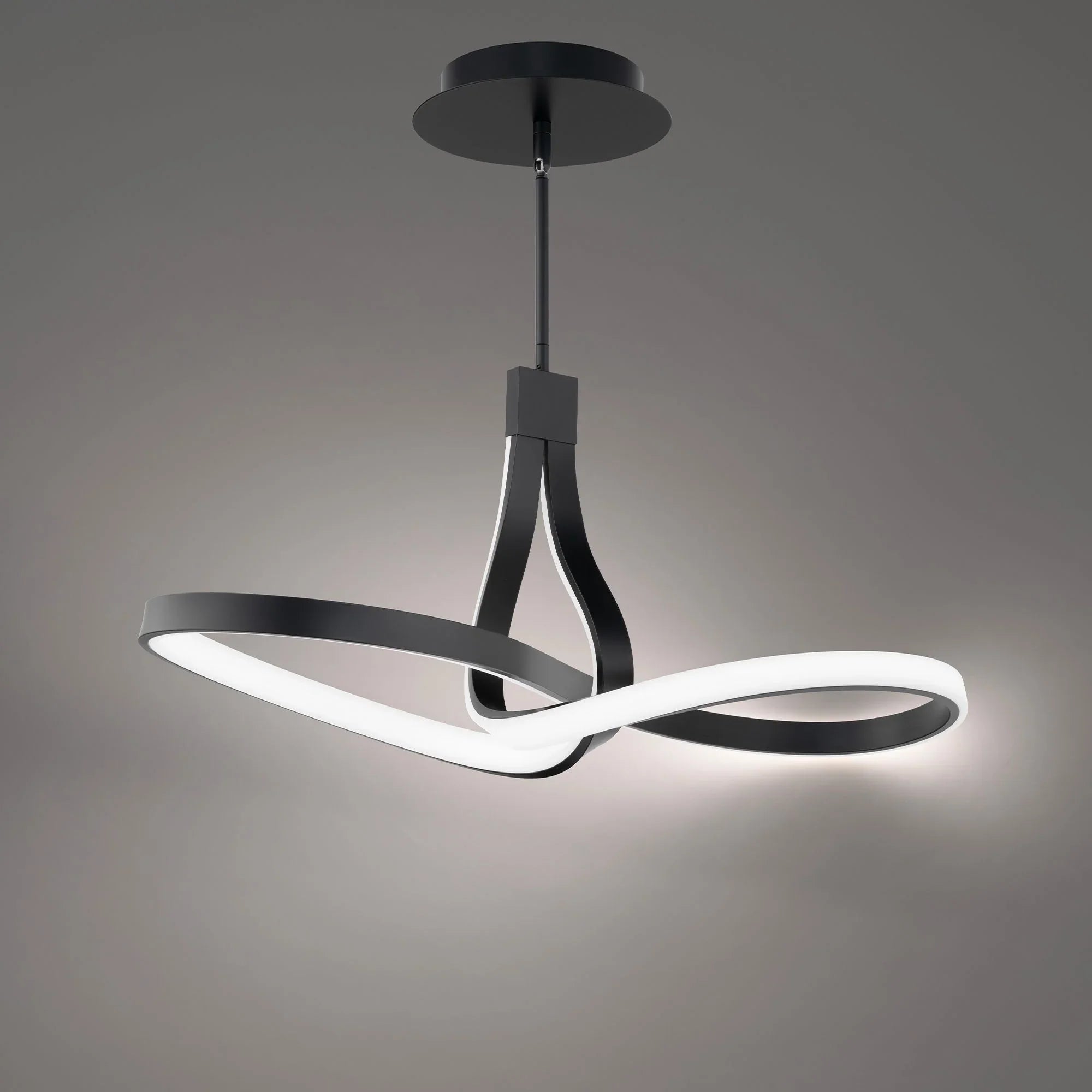 Mobius 33" LED Pendant, Black Finish